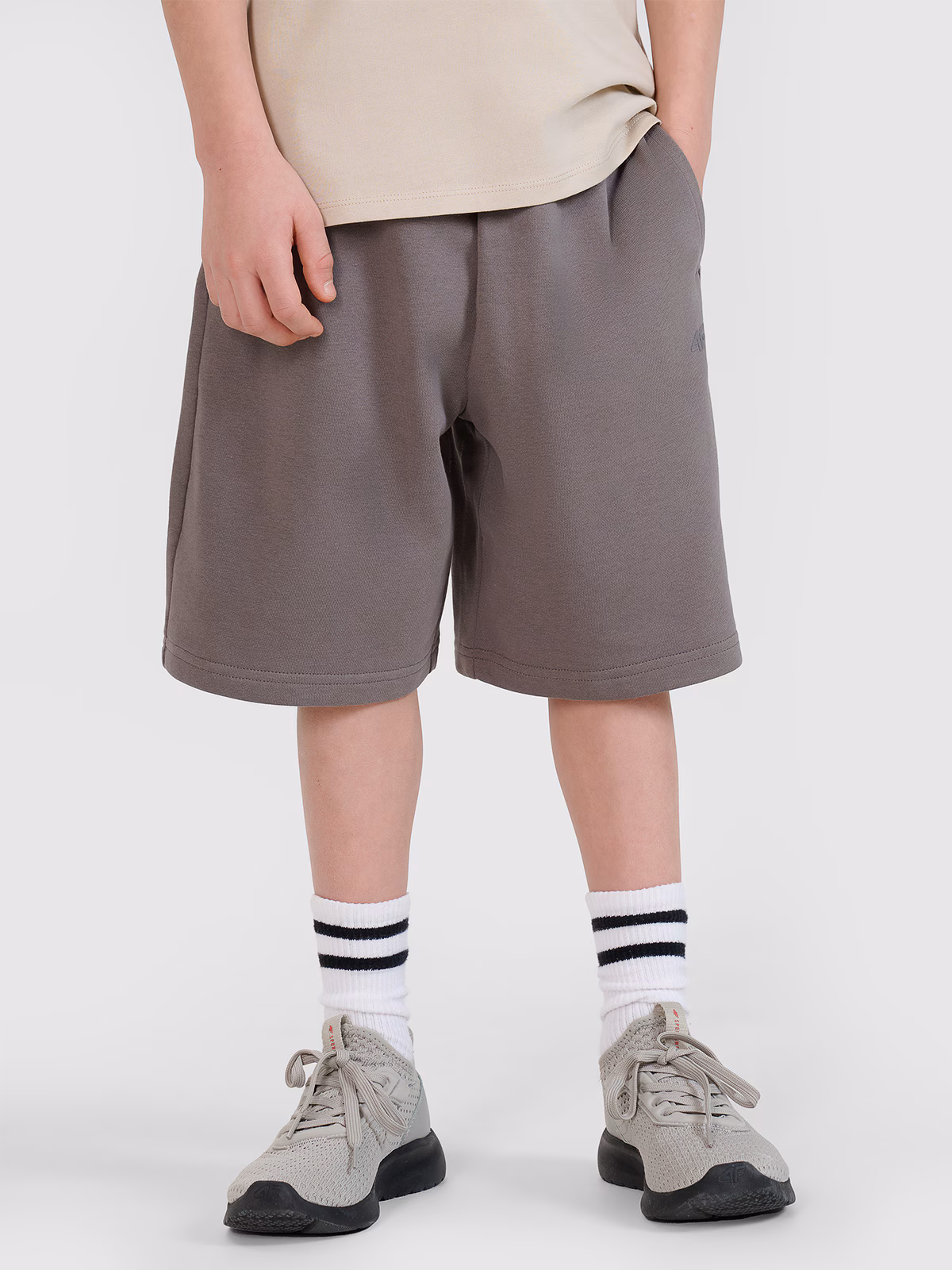 Spodenki dresowe chłopięce - szare