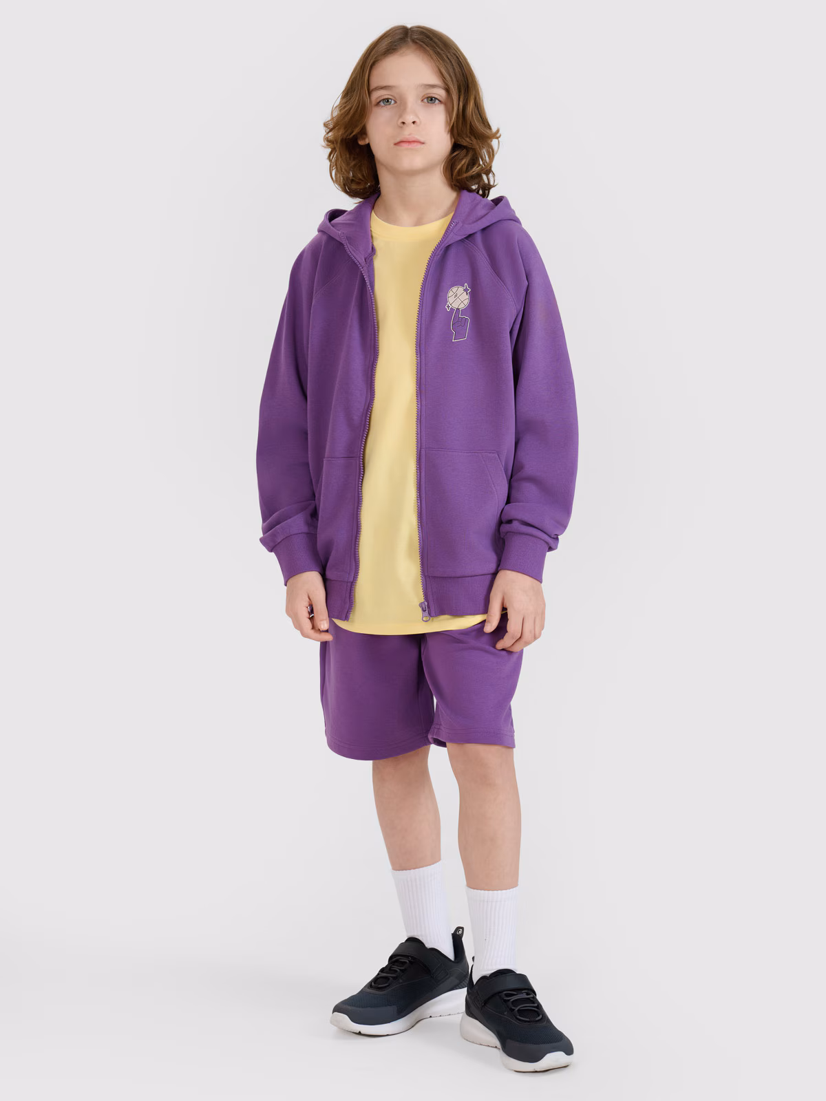 T-shirt oversize z nadrukiem chłopięcy - czerwony