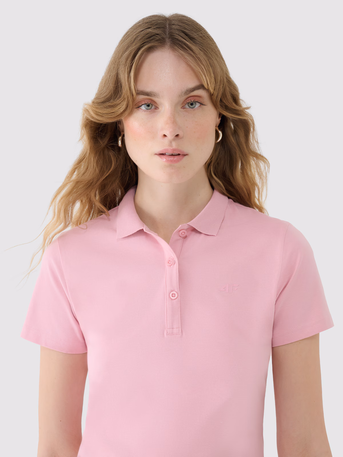 Koszulka polo slim damska - granatowa