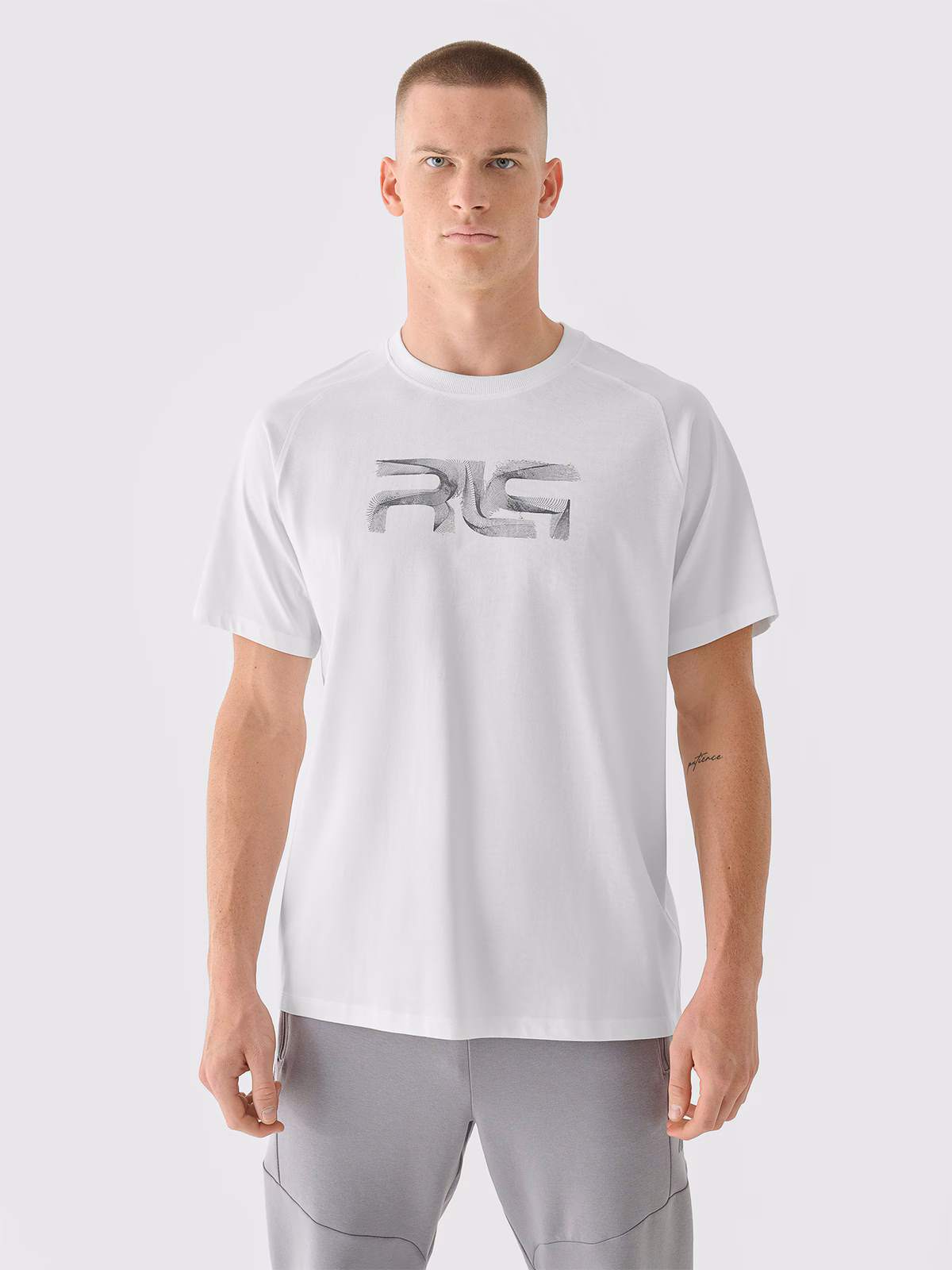 T-shirt oversize męski 4F x Robert Lewandowski - biały