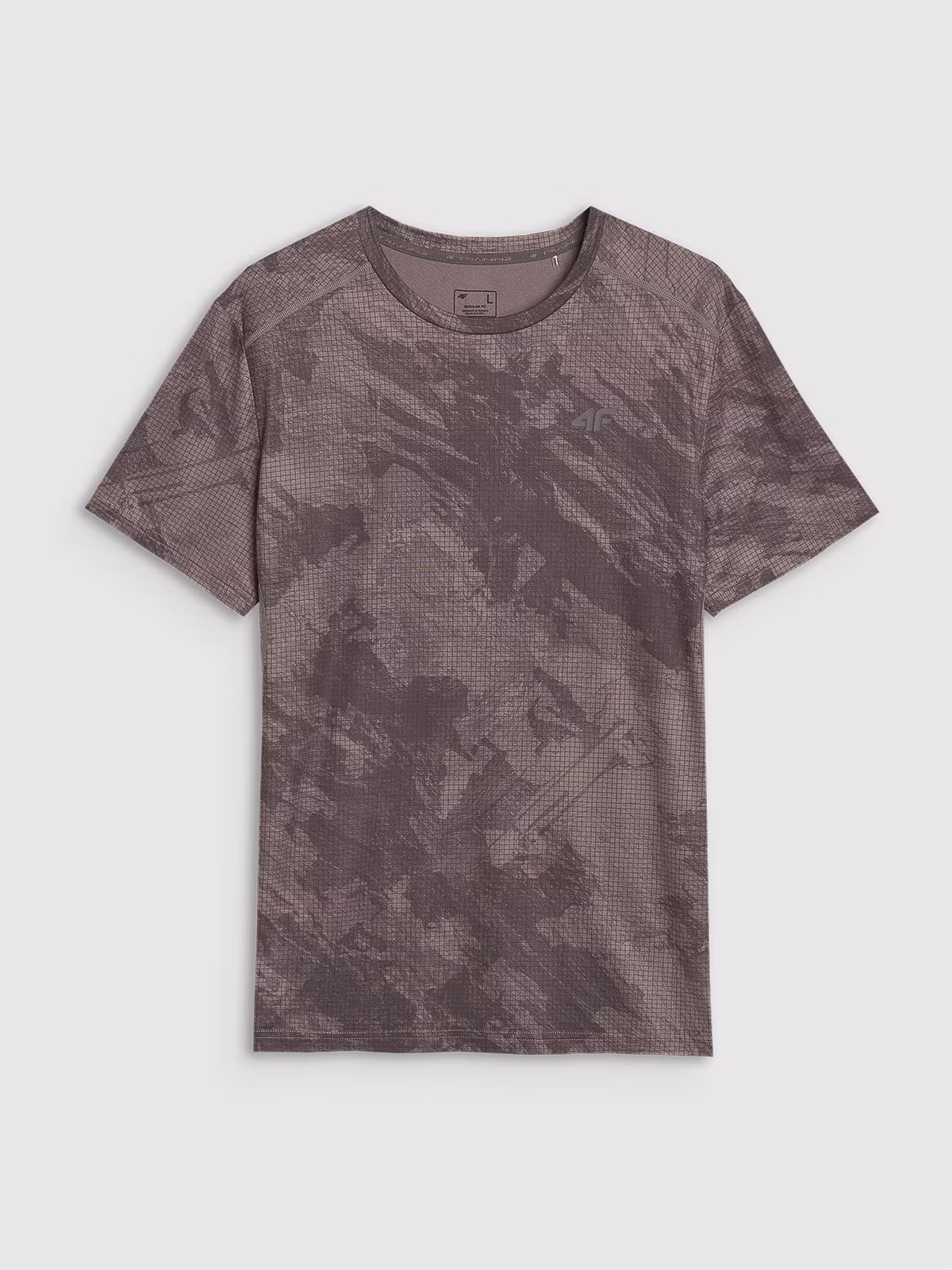 Koszulka treningowa regular szybkoschnąca męska - brązowa