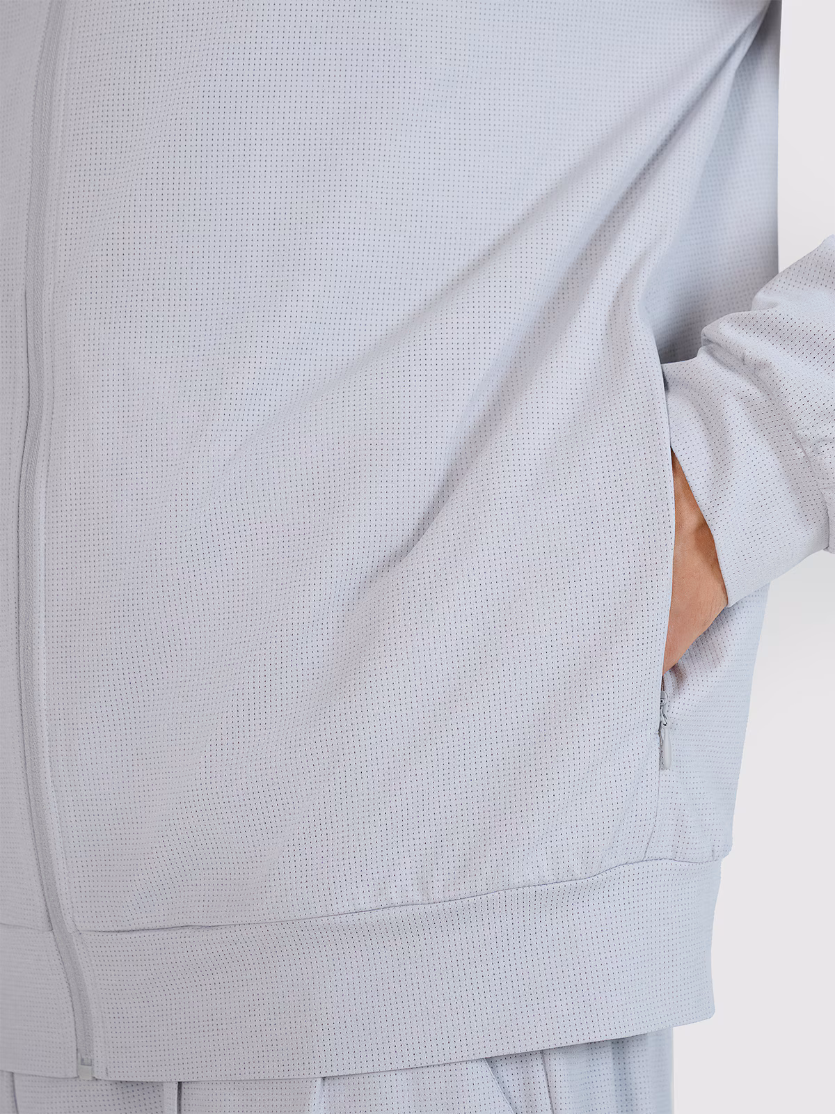 Bluza treningowa rozpinana bez kaptura męska - czarna