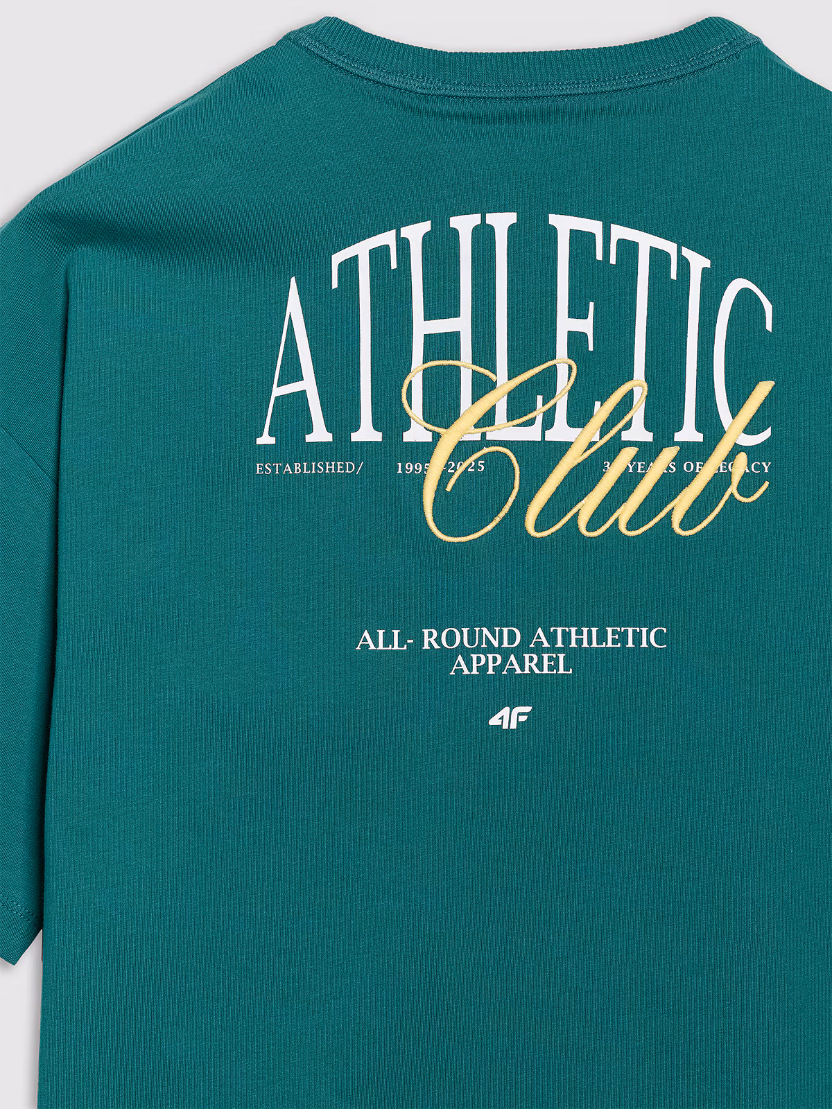 T-shirt oversize z nadrukiem damski - fioletowy