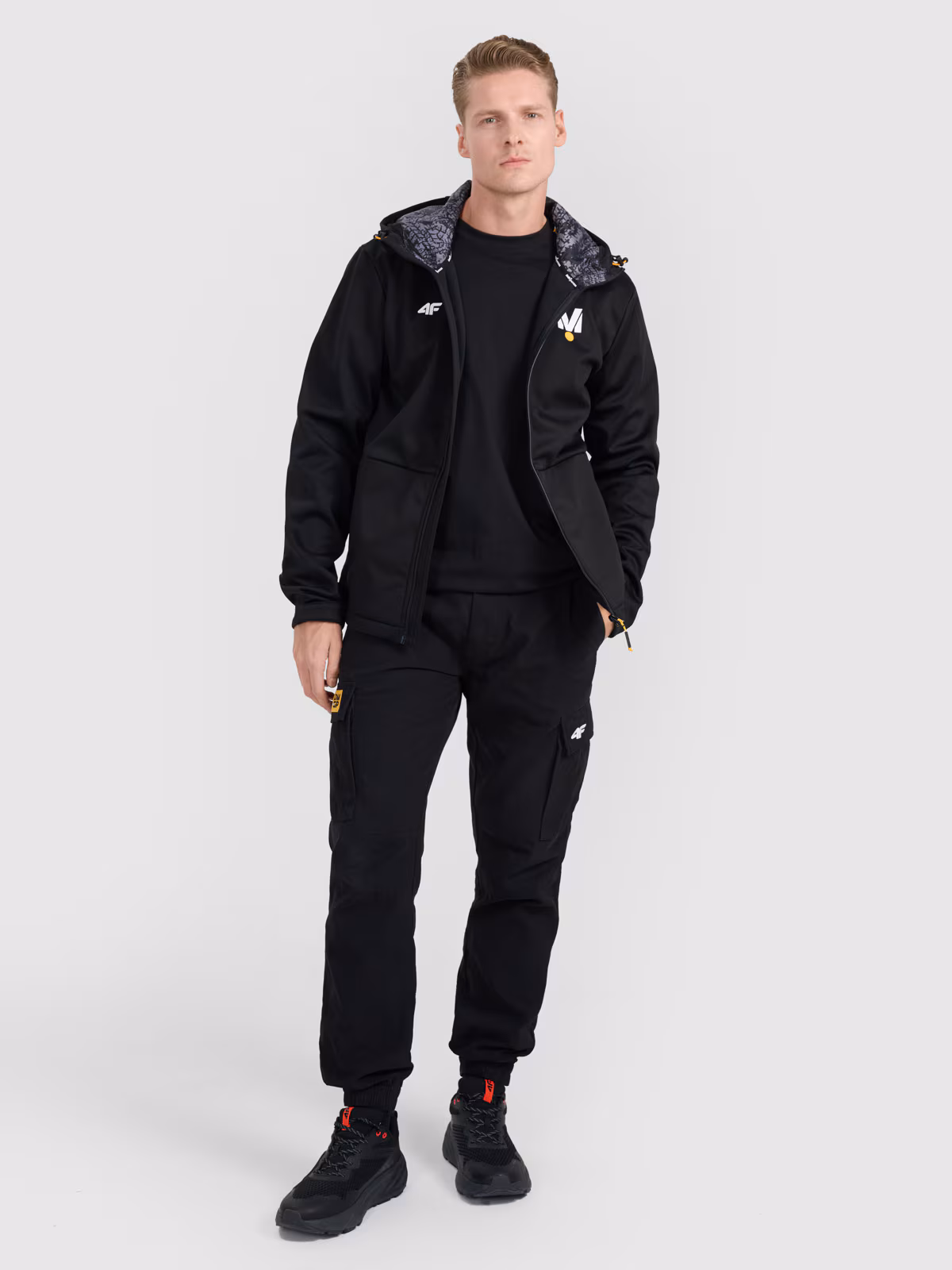 Kurtka softshell wiatroodporna membrana 5000 uniseks 4F x Drift Masters - czarna