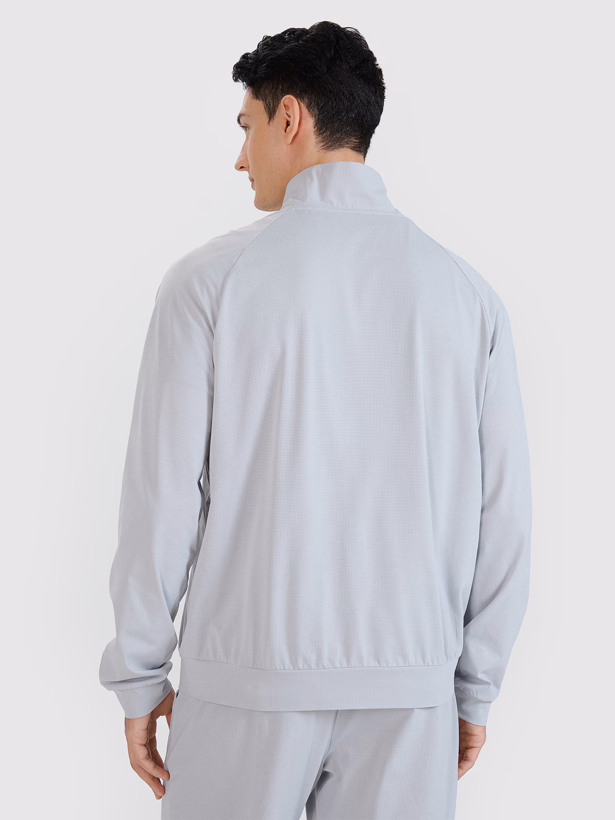 Bluza treningowa rozpinana bez kaptura męska - czarna