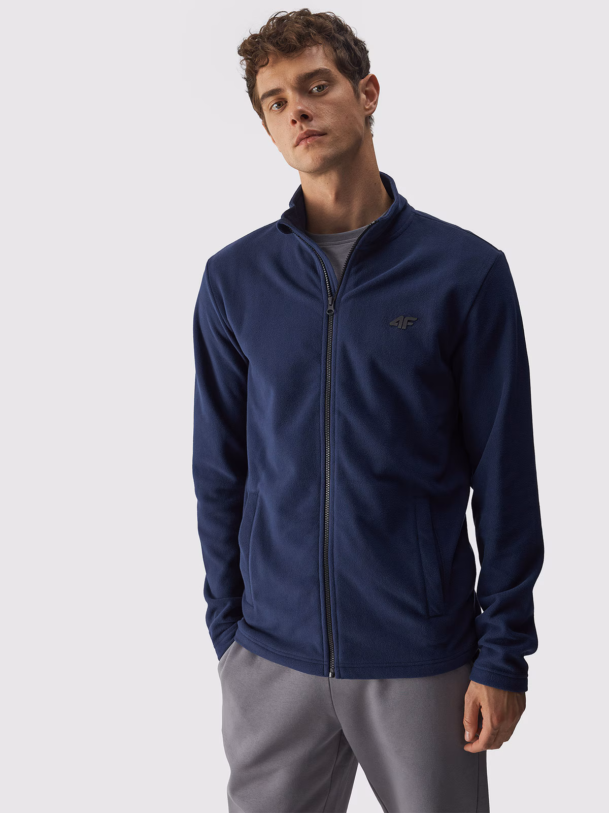 Polar regular ze stójką męski - szary