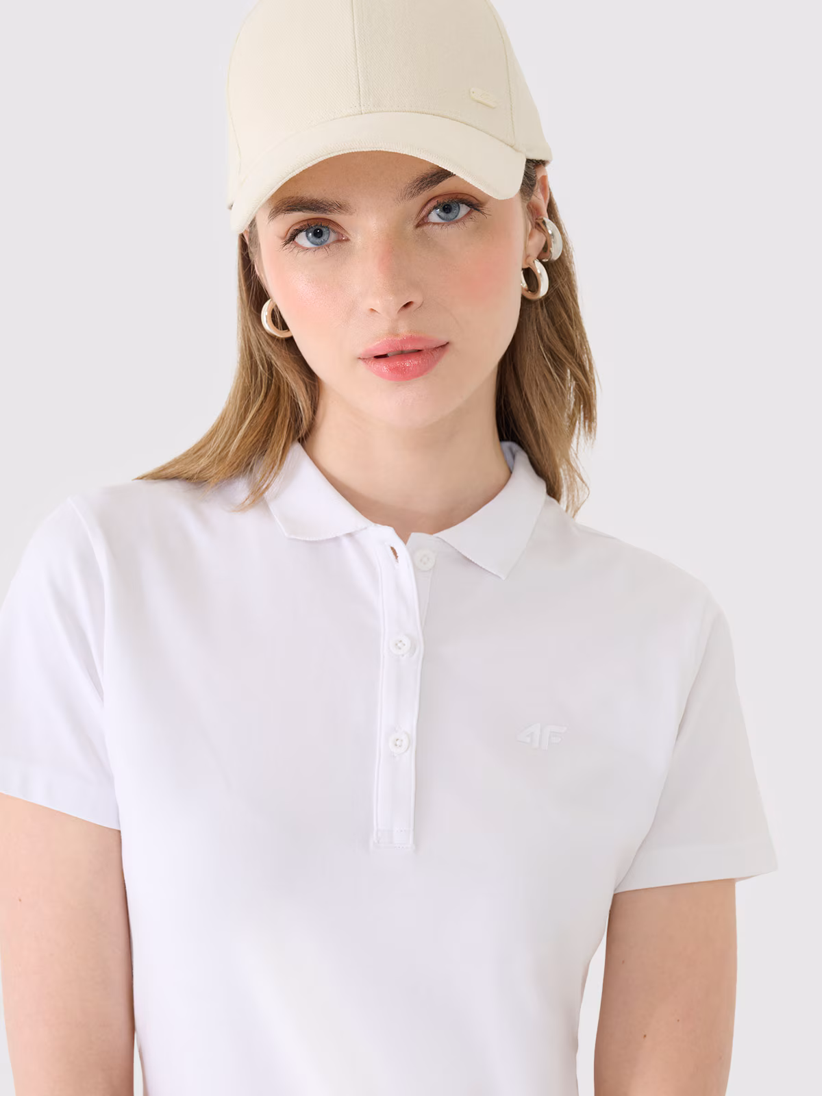 Koszulka polo slim damska - granatowa