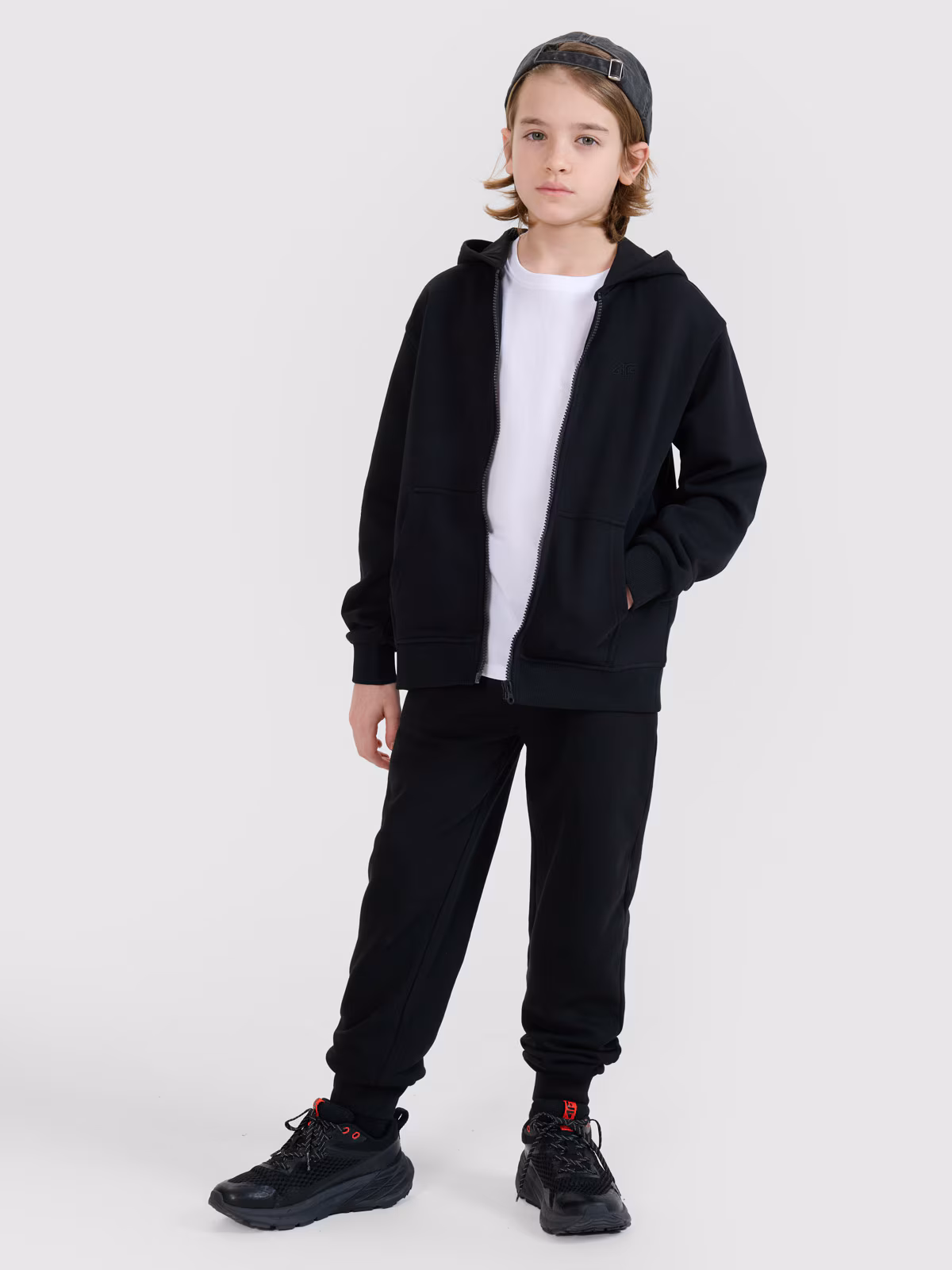 Bluza dresowa rozpinana z kapturem chłopięca - szara