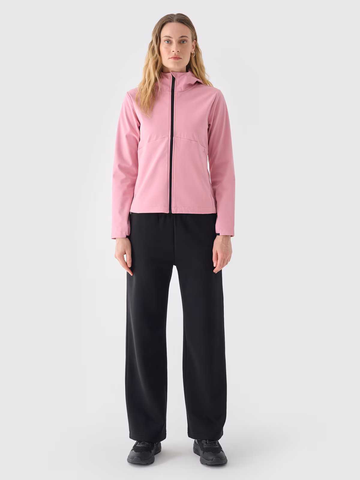 Kurtka softshell wiatroodporna membrana 5000 damska - różowa