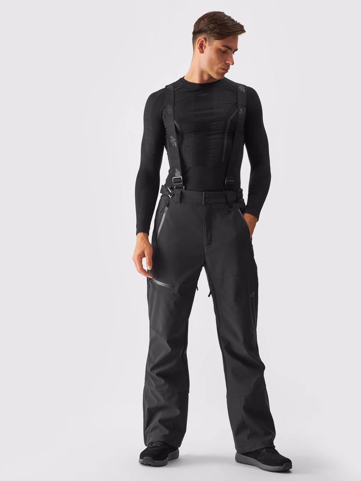Spodnie narciarskie membrana 10000 męskie - czarne