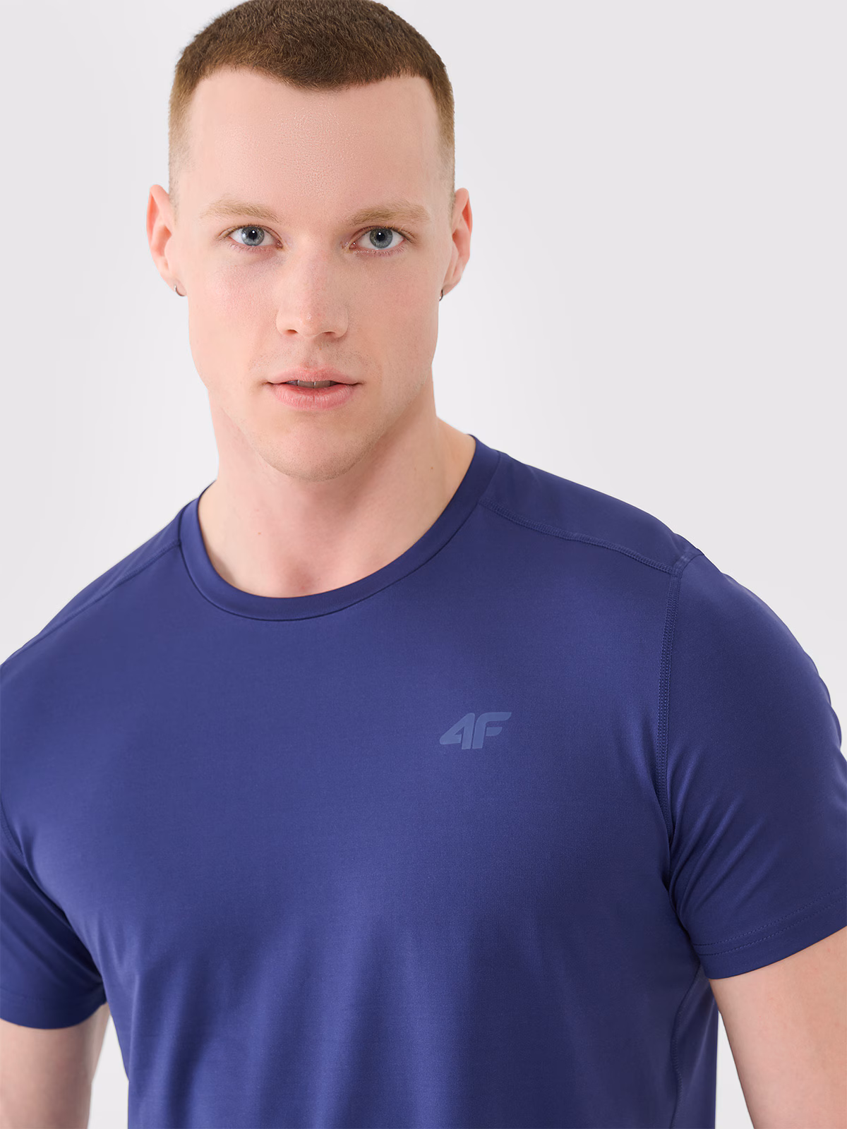 Koszulka treningowa szybkoschnąca męska - granatowa