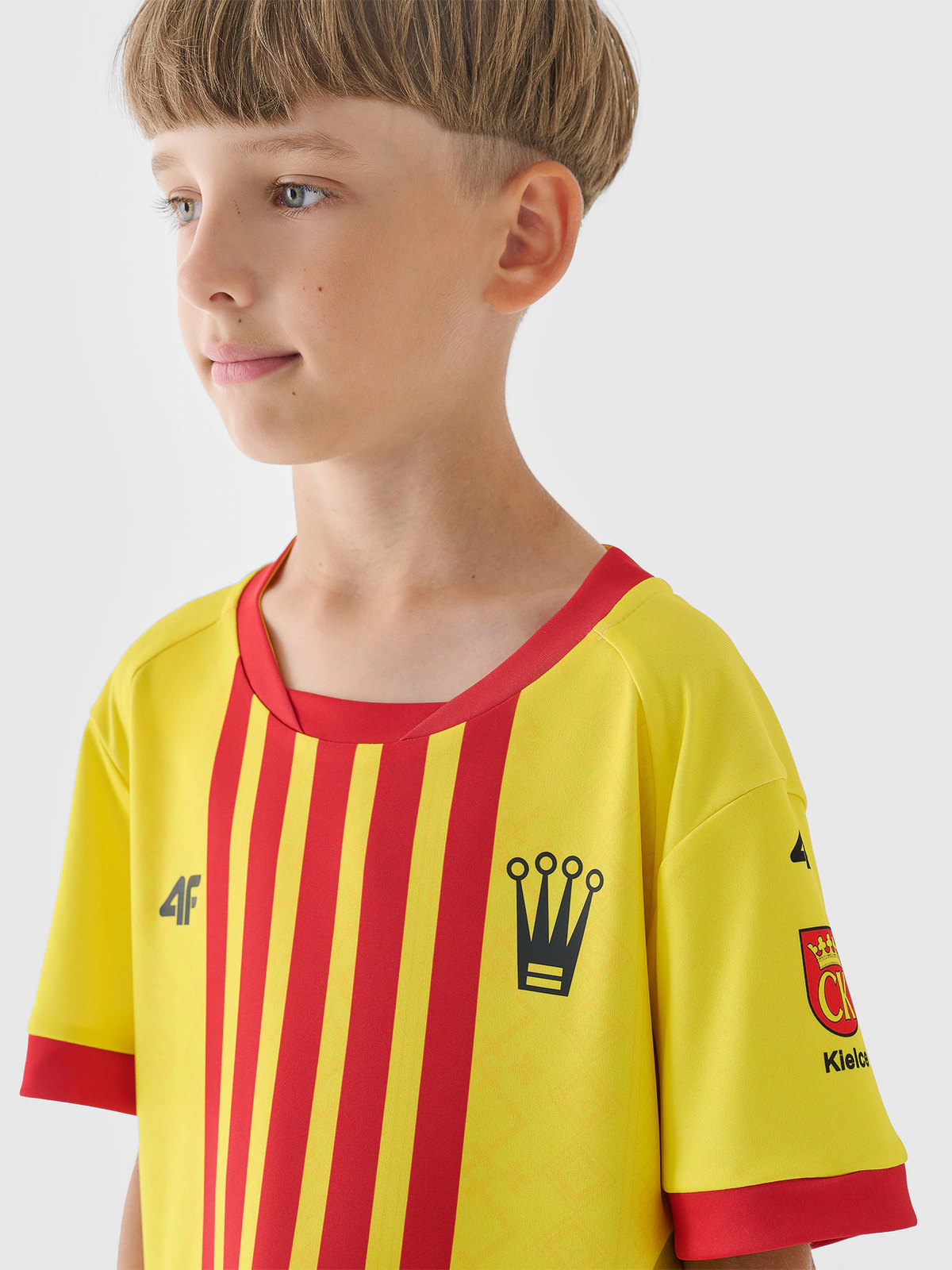 Koszulka klubowa domowa z sezonu 2024/25 chłopięca 4F x Korona Kielce - multikolor