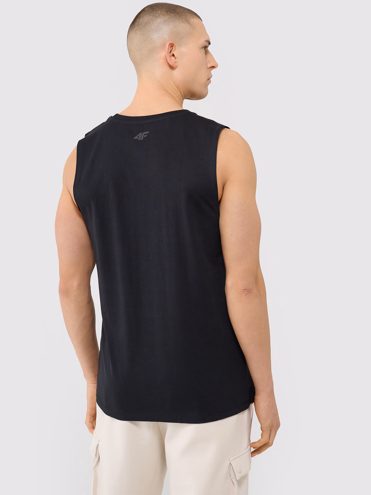 Tank top oversize męski - beżowy