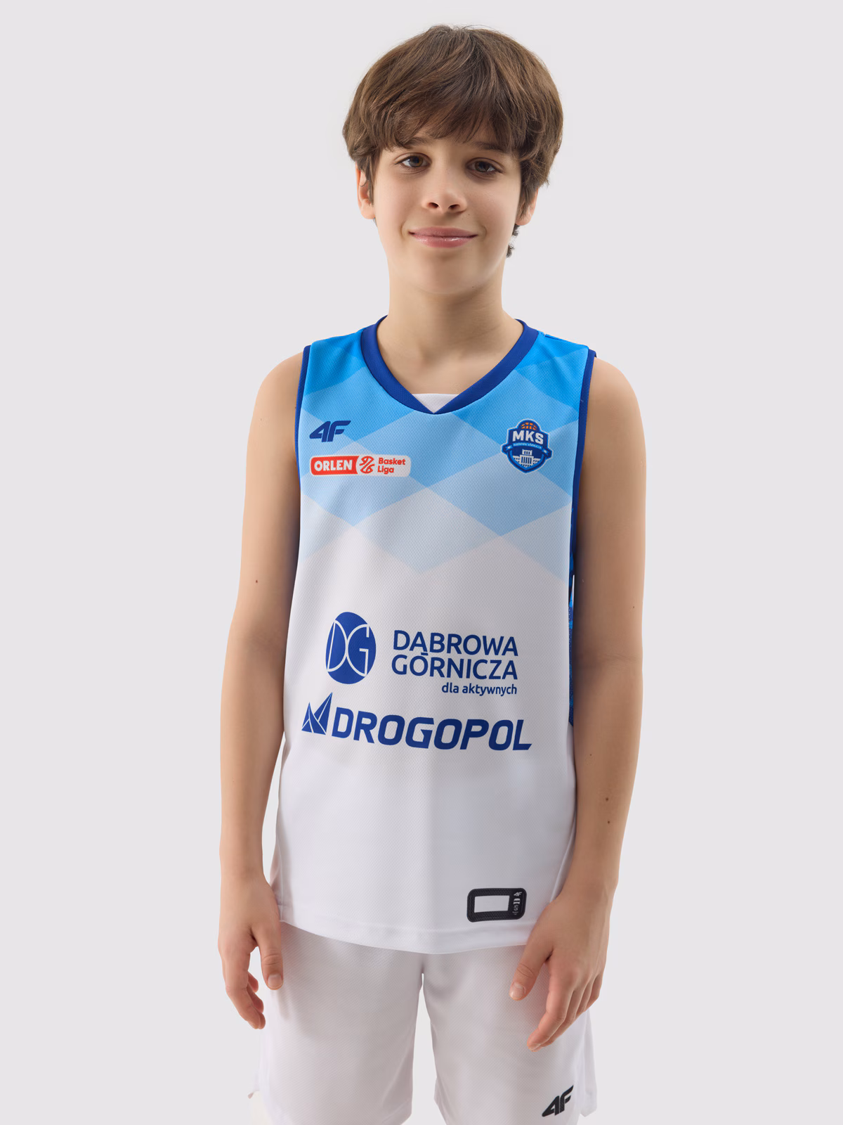 Tank top replika domowy z sezonu 2023/24 dziecięcy 4F x MKS Dąbrowa Górnicza - multikolor