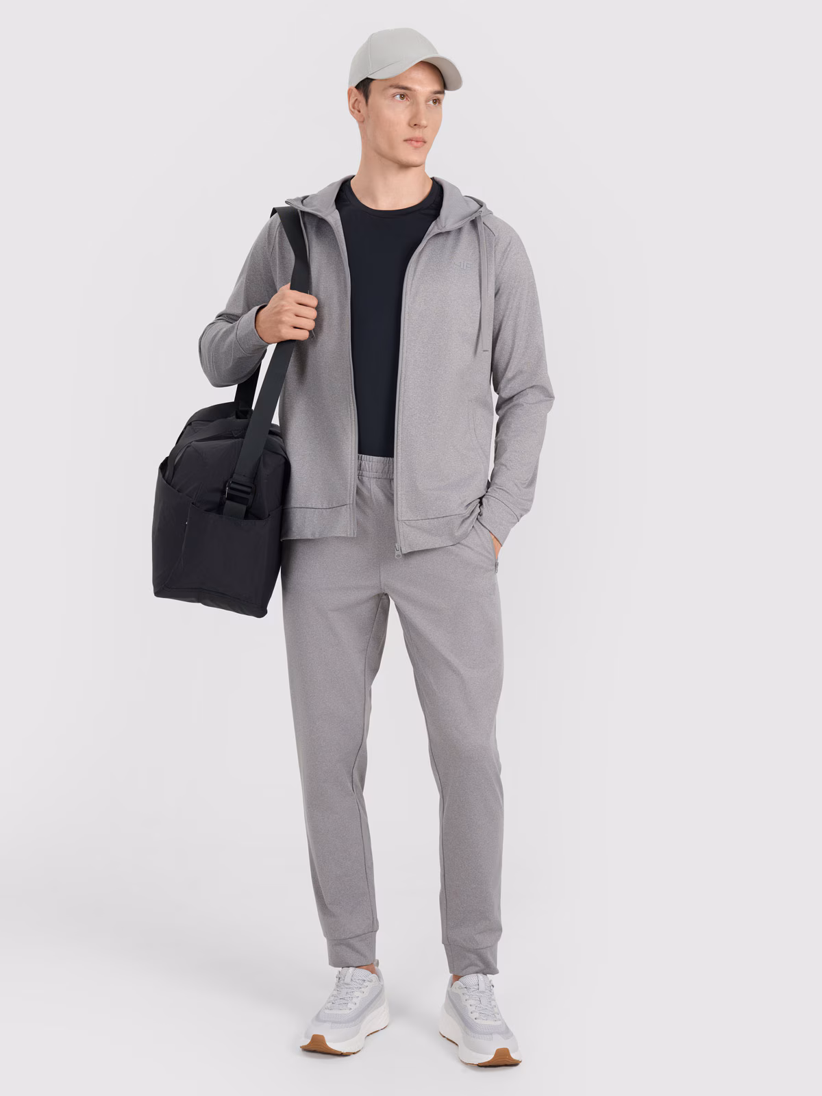 Bluza treningowa szybkoschnąca męska - czarna