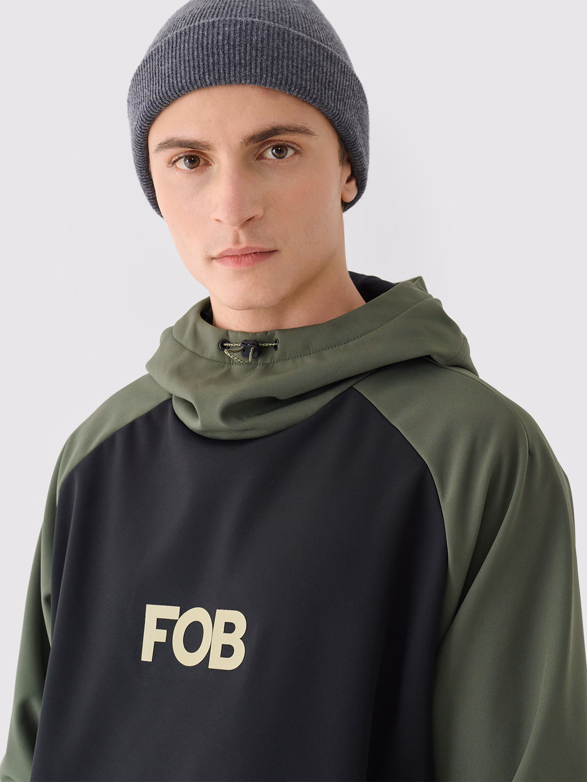 Długa bluza snowboardowa z softshellu membrana 5000 męska - granatowa