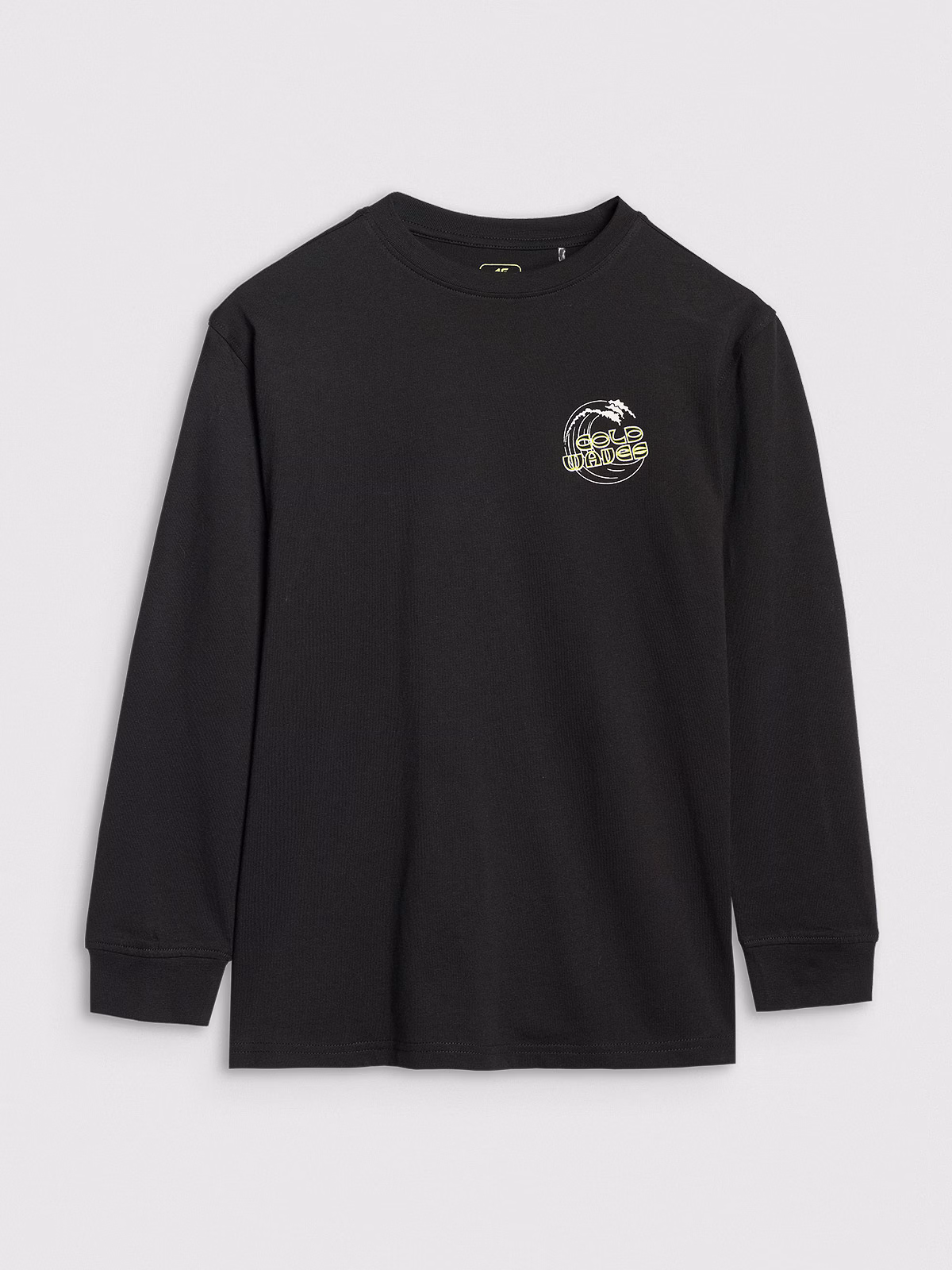 Longsleeve oversize z nadrukiem chłopięcy - biały