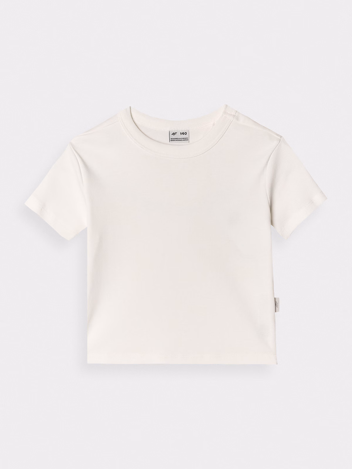 T-shirt gładki dziewczęcy - fioletowy