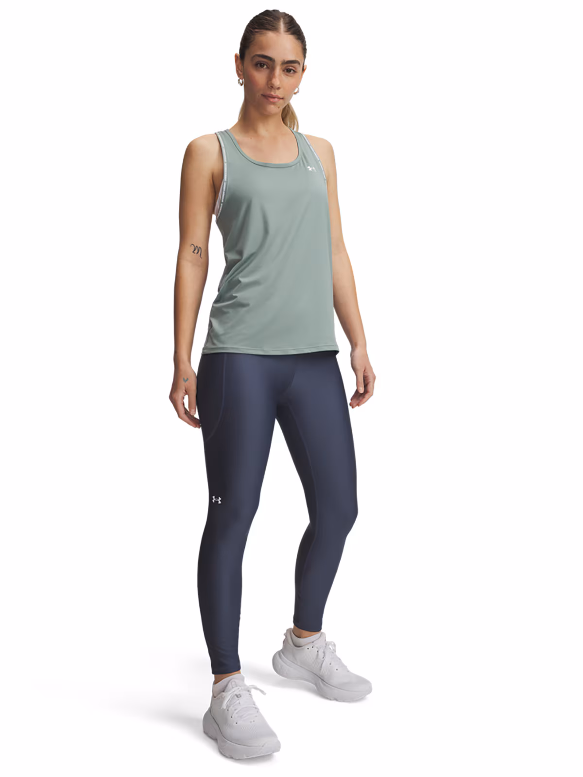 Legginsy treningowe damskie Under Armour Tech Hi Ankle Leg - różowe