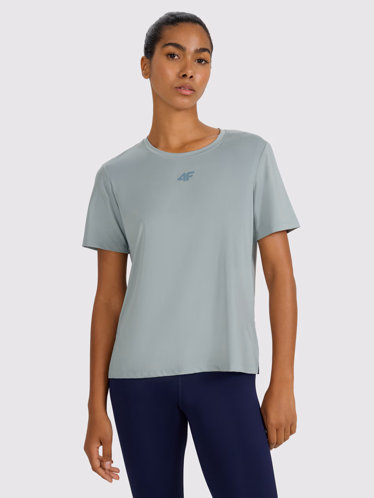 Koszulka treningowa regular szybkoschnąca damska - zielona