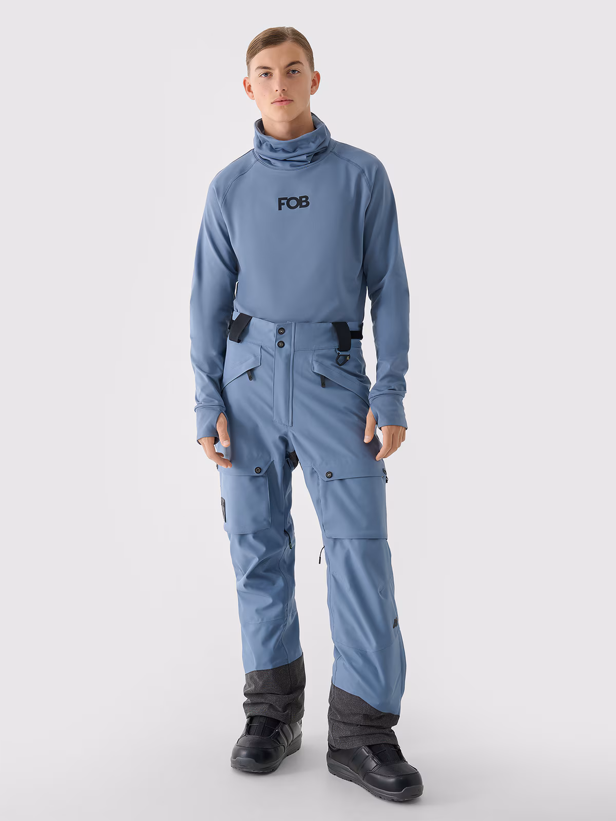 Spodnie snowboardowe membrana 10000 męskie - czarne