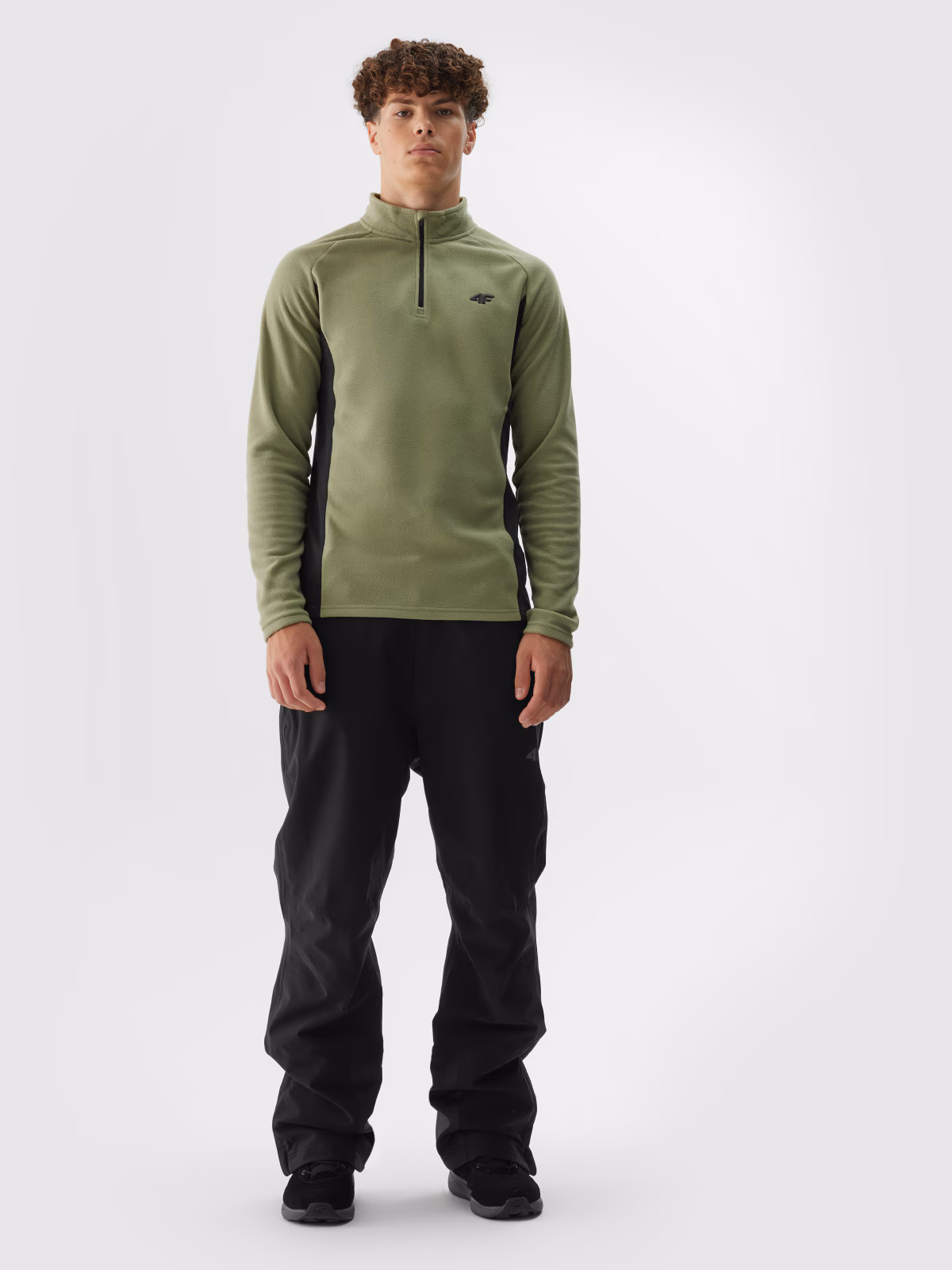 Bielizna termiczna polarowa (góra) męska - oliwkowa/khaki