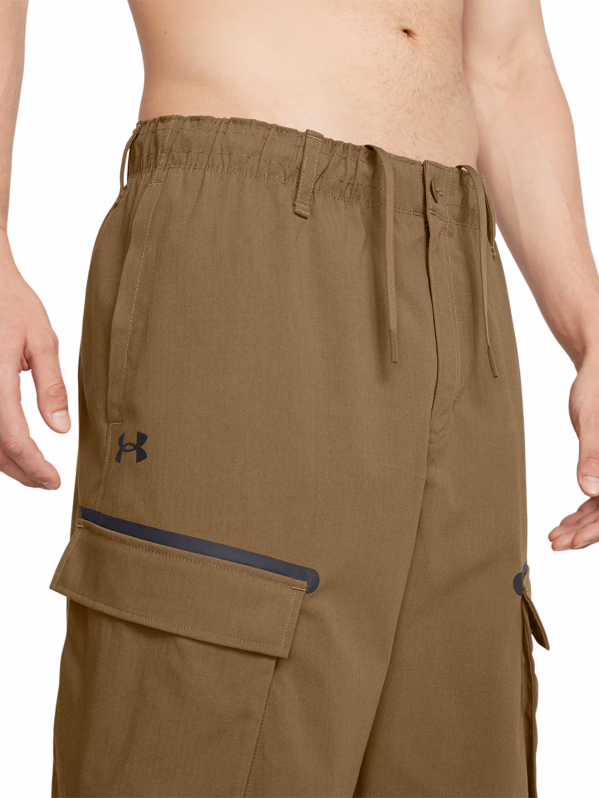 Spodnie casual cargo męskie Under Armour UA Unstoppable Utility Cargo - brązowe