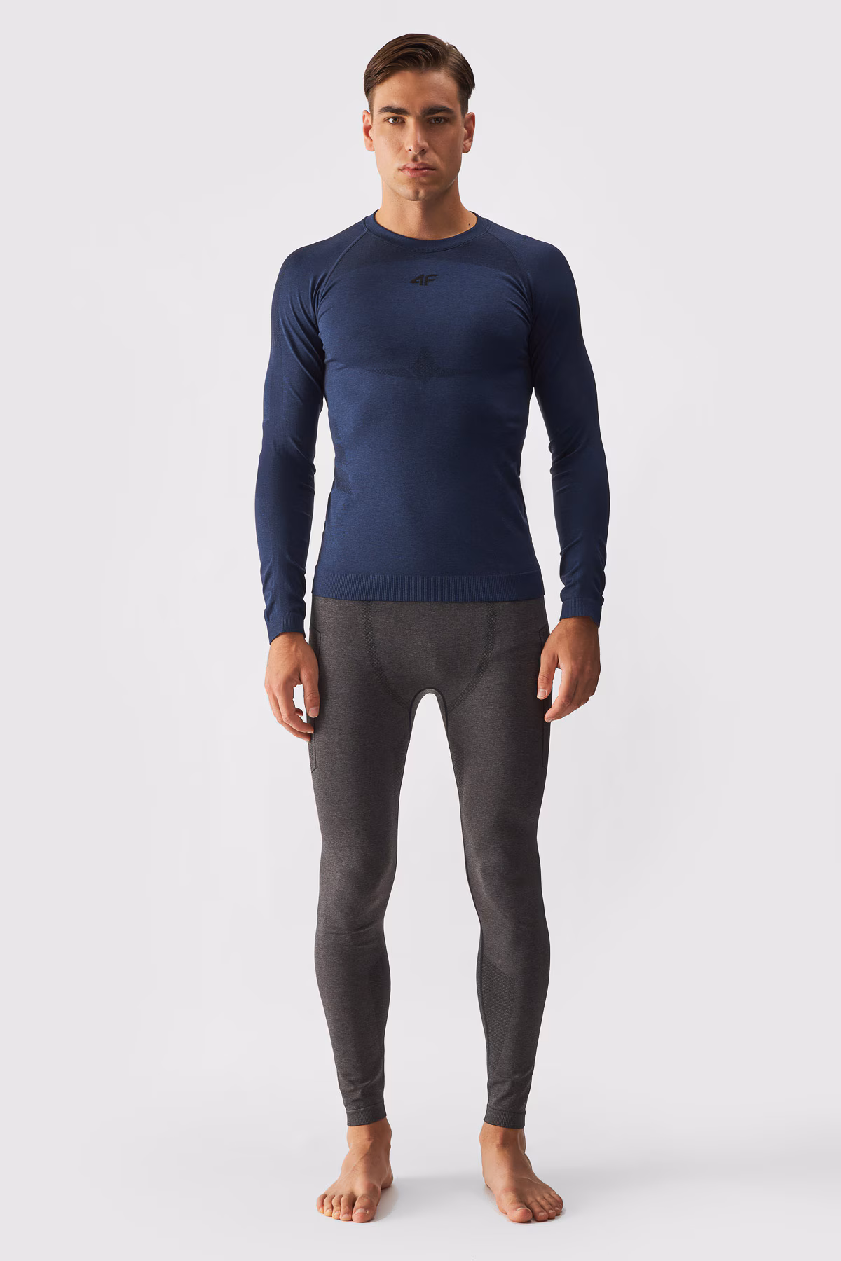 Bielizna termoaktywna bezszwowa (góra) męska - czarna