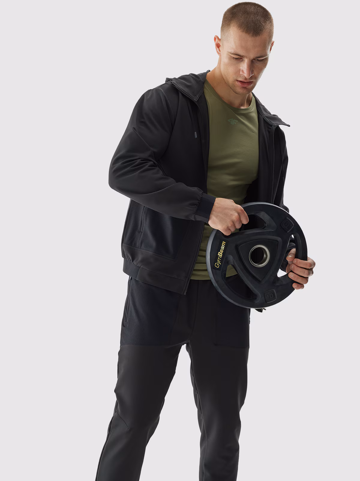 Spodnie treningowe szybkoschnące męskie - szare