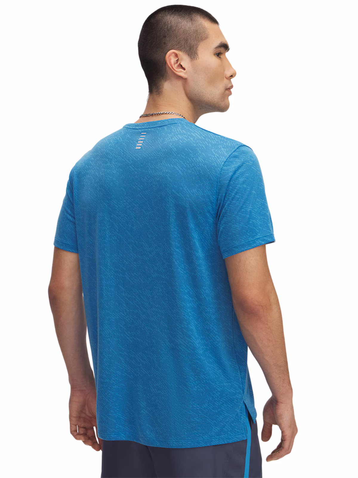 Koszulka do biegania męska Under Armour UA Launch Camo Shortsleeve - niebieska