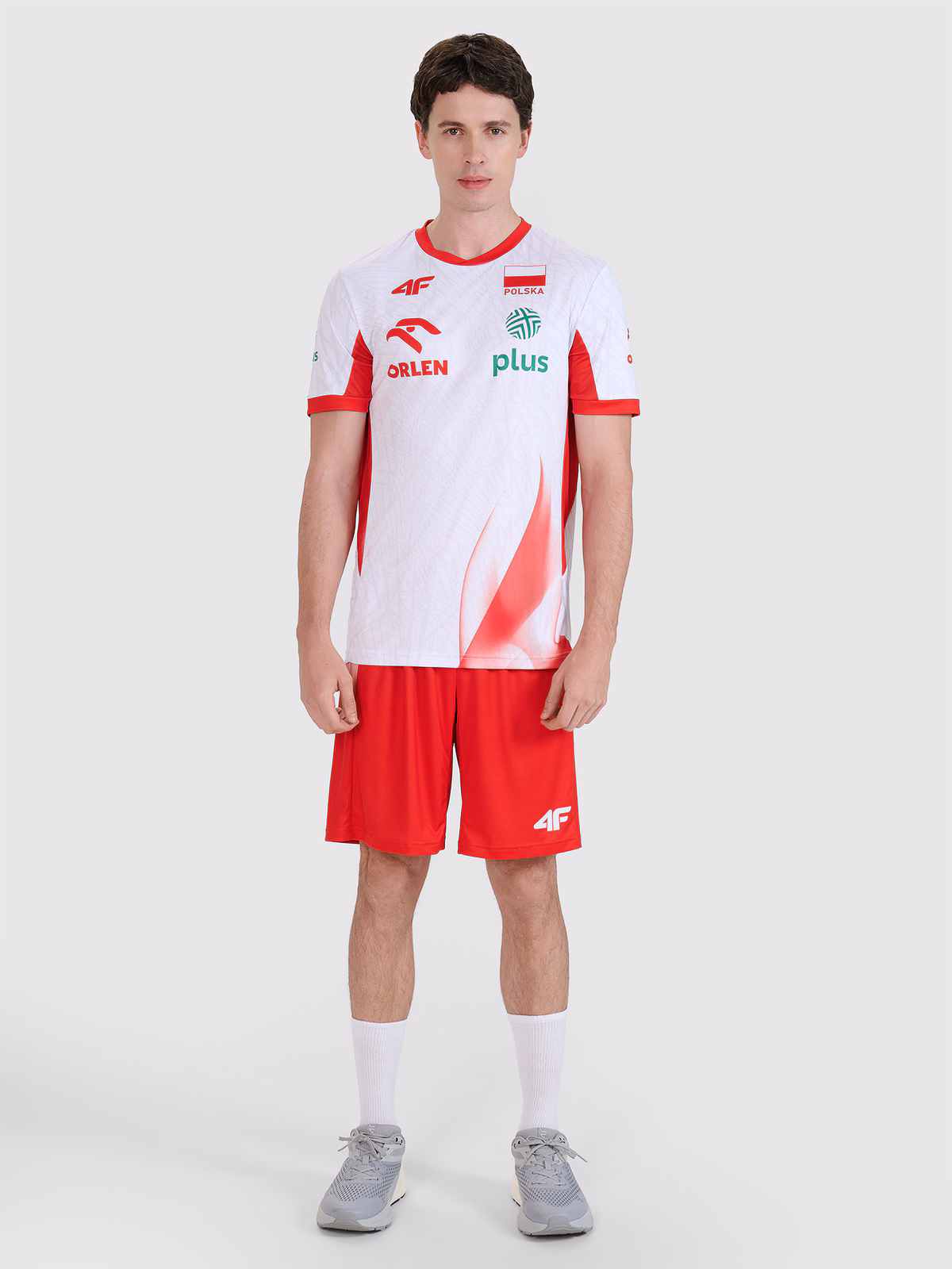 Koszulka meczowa replika domowa męska 4F x Polska Siatkówka - biała