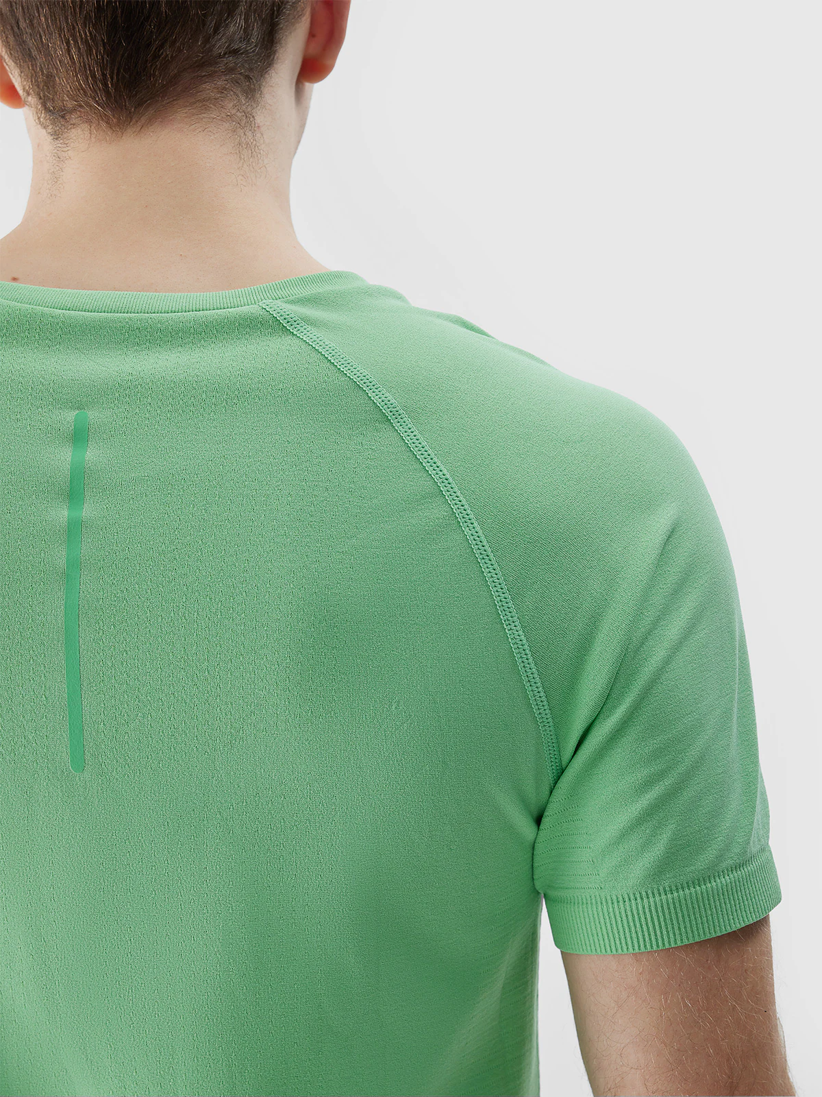 Koszulka bezszwowa do biegania w terenie męska - zielona