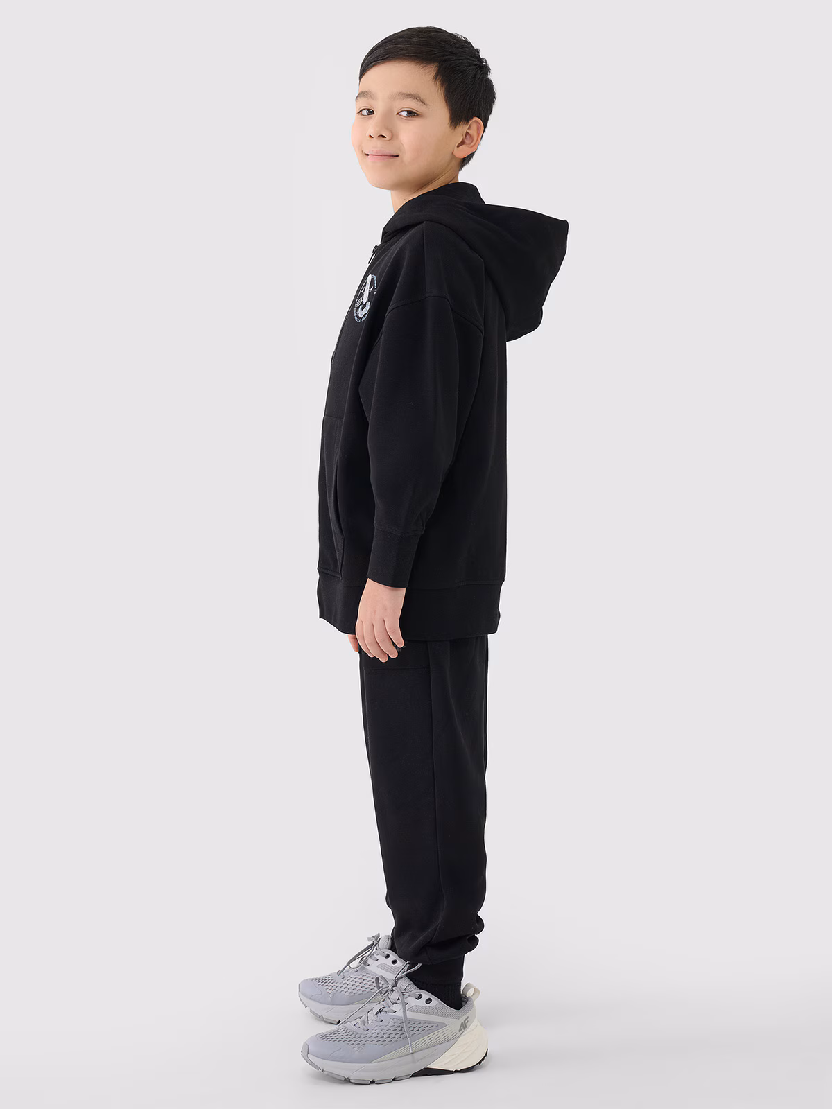 Bluza dresowa rozpinana z kapturem chłopięca - granatowa