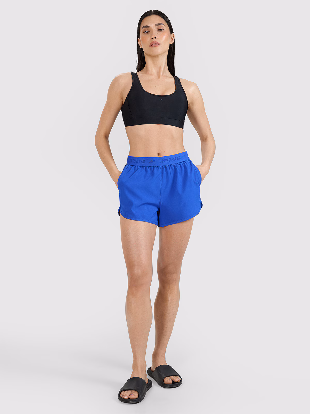 Spodenki plażowe damskie - czerwone