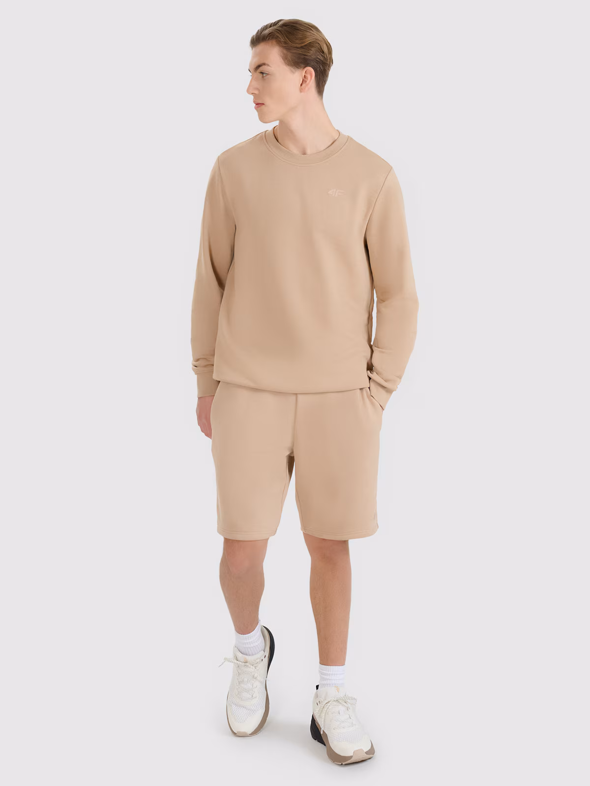 Spodenki dresowe męskie - beżowe