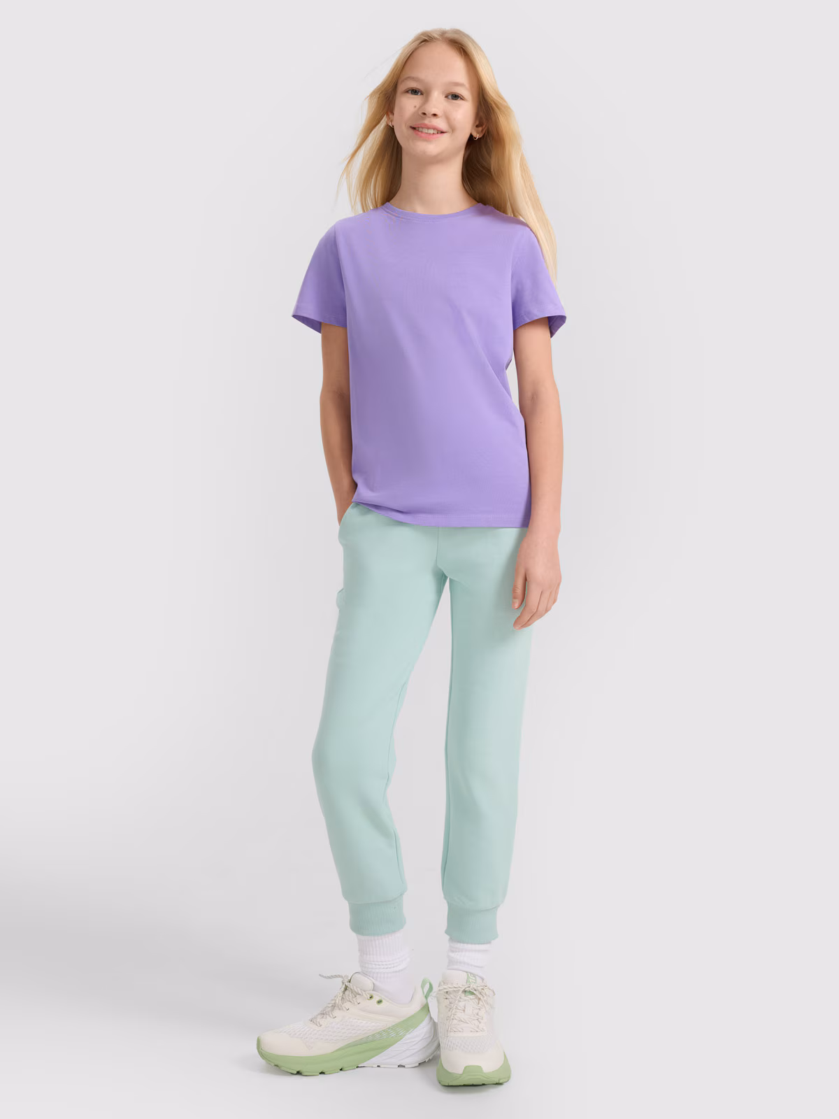 Spodnie dresowe joggery dziewczęce - różowe