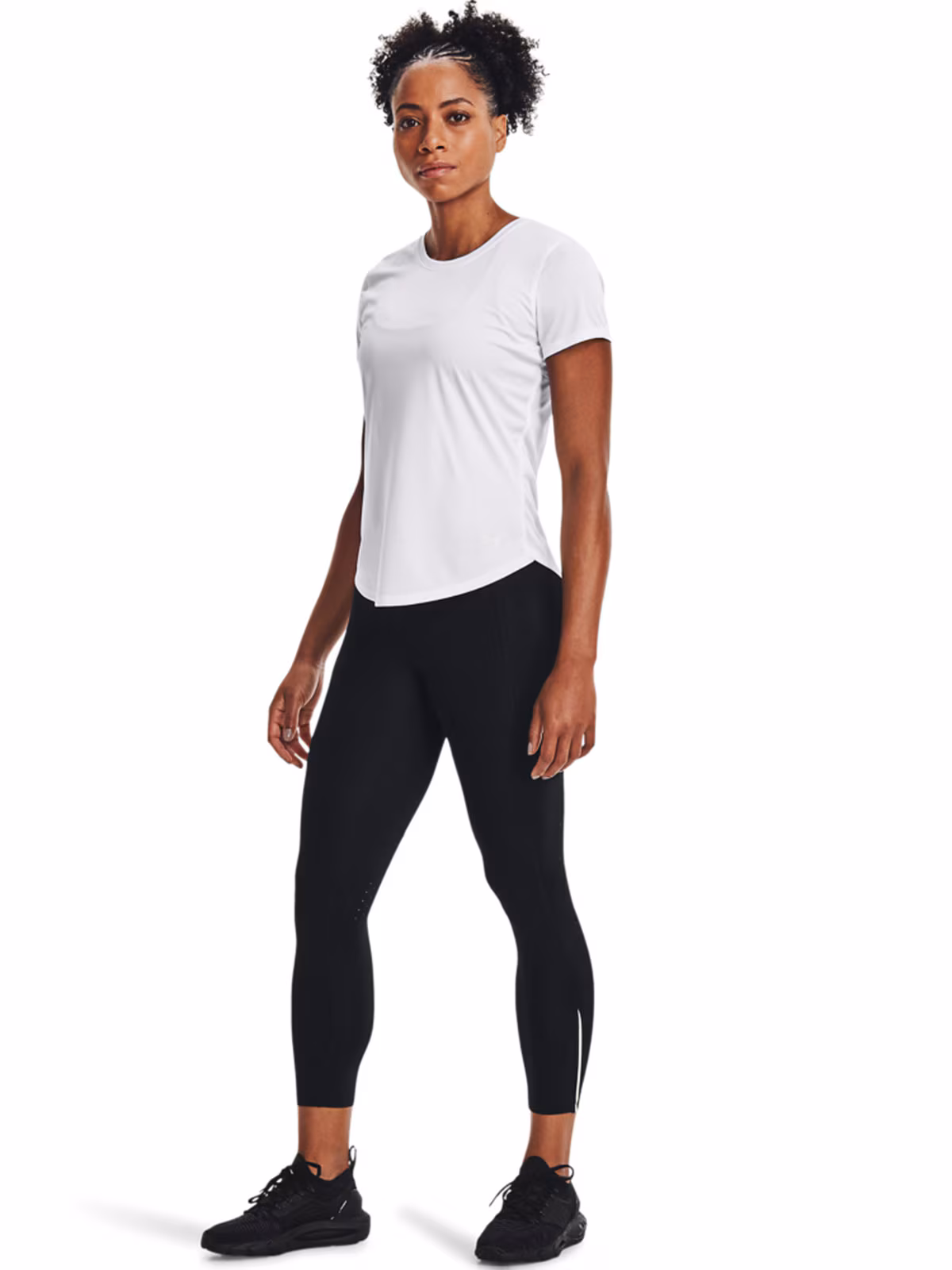 Legginsy do biegania damskie Under Armour UA Launch Ankle Tights - czarne