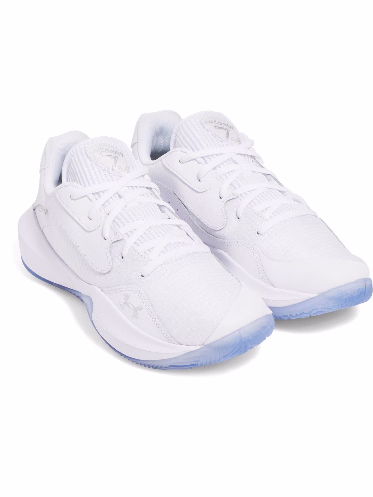 Buty do koszykówki uniseks Under Armour UA Lockdown 7 Low - białe