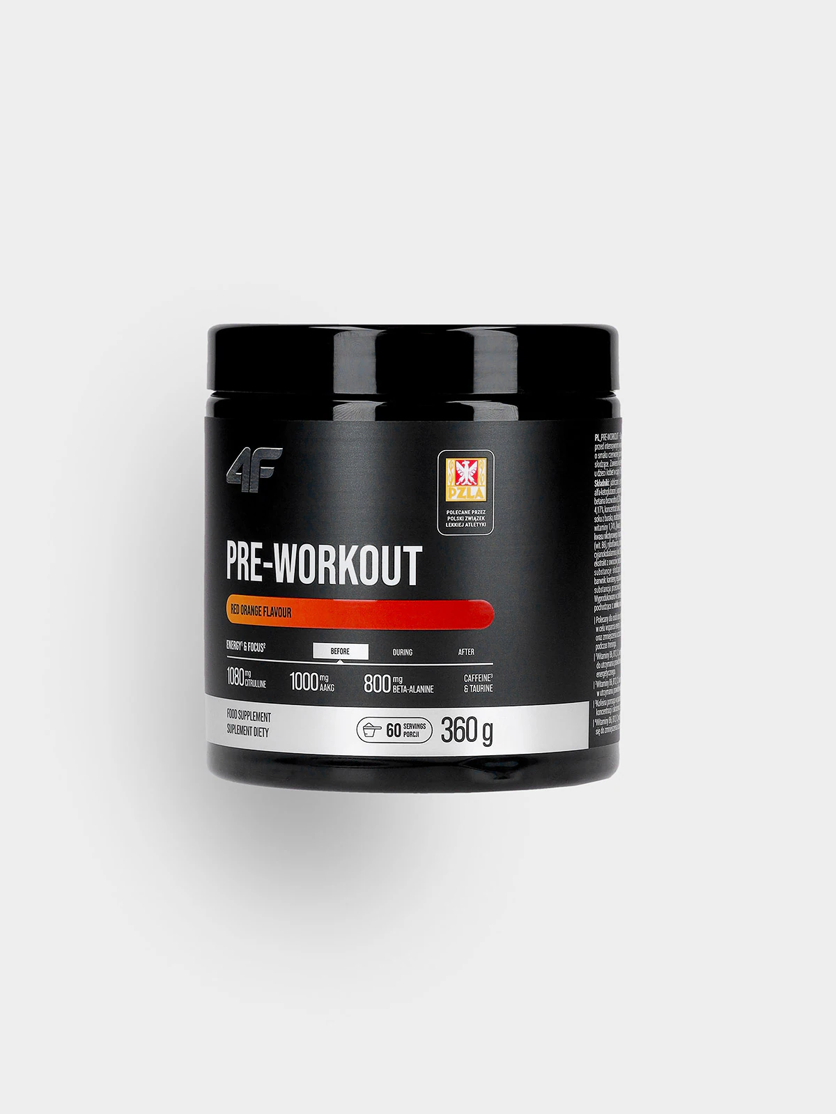Przedtreningówka PRE-WORKOUT - suplement diety (360g) czerwona pomarańcza