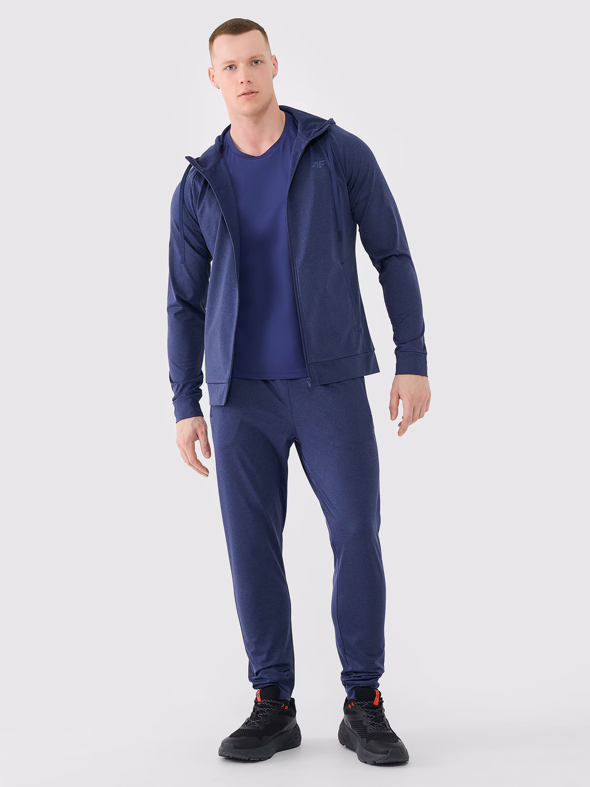 Bluza treningowa szybkoschnąca męska - grananatowa