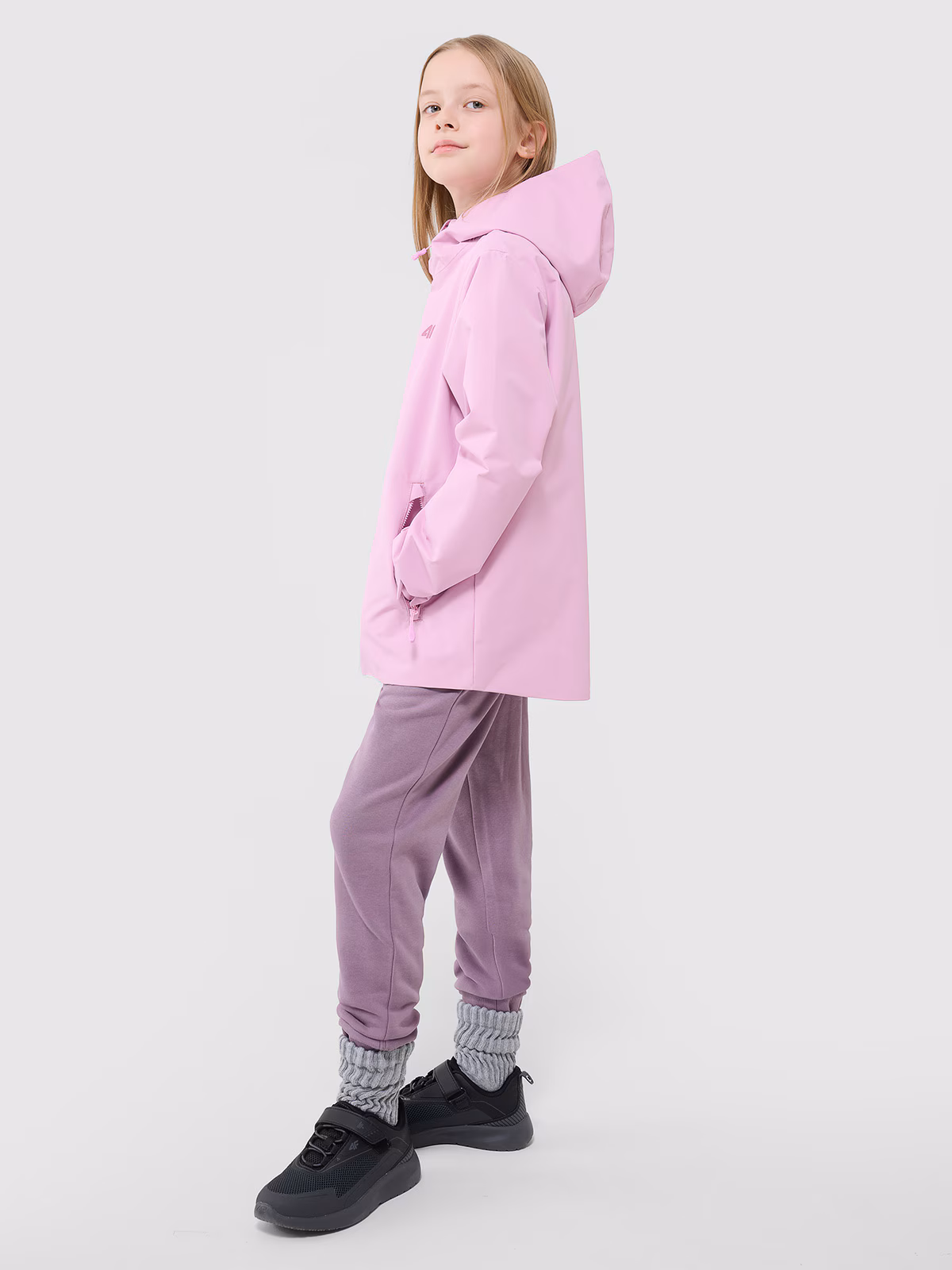 Kurtka przejściowa membrana 5000 dziecięca - czarna