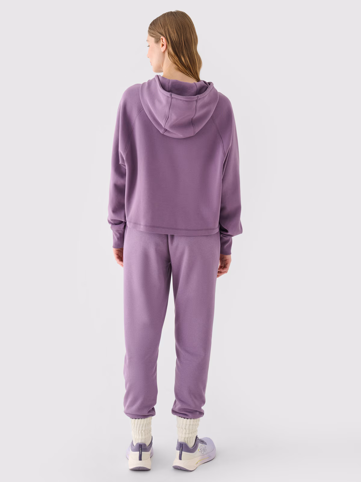 Spodnie dresowe joggery damskie - fioletowe