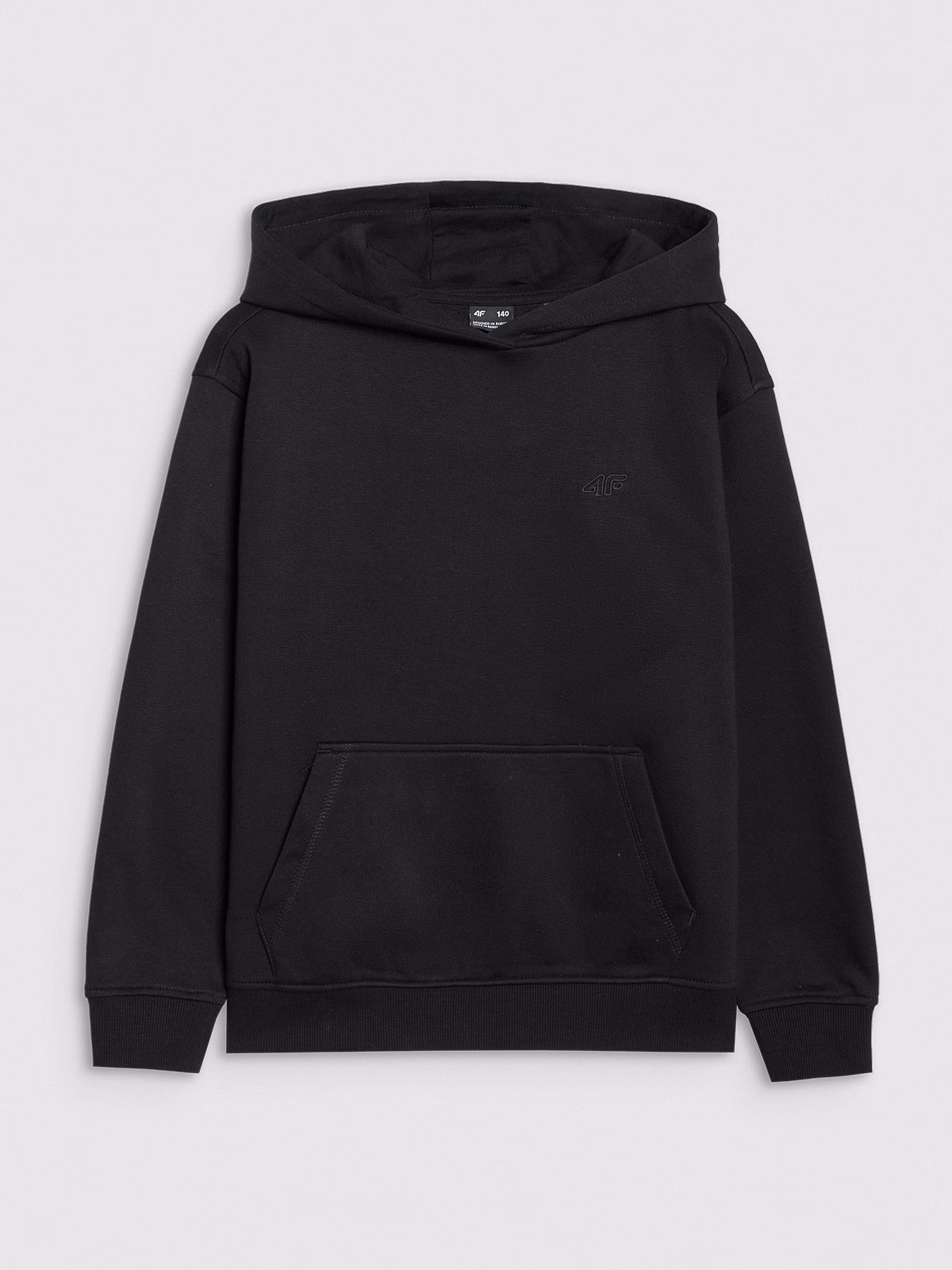 Bluza dresowa nierozpinana z kapturem dziewczęca - szara