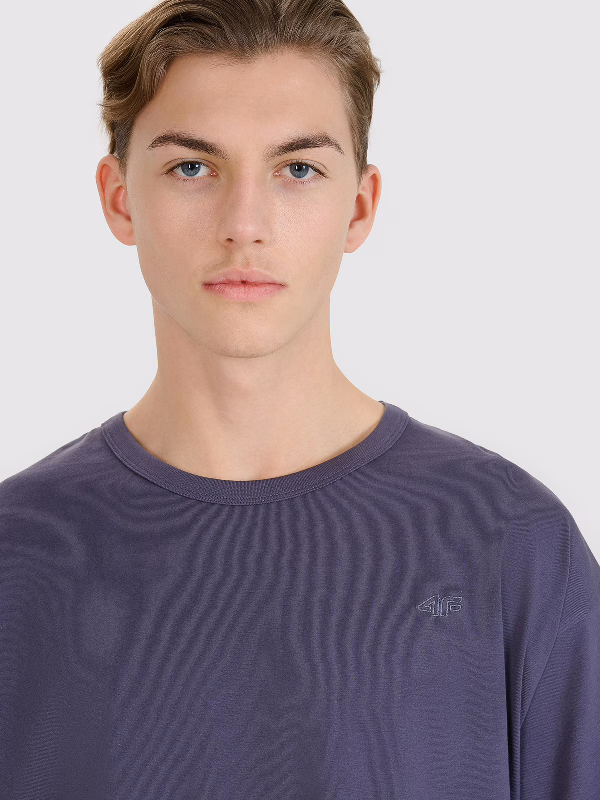 T-shirt oversize gładki uniseks - szary