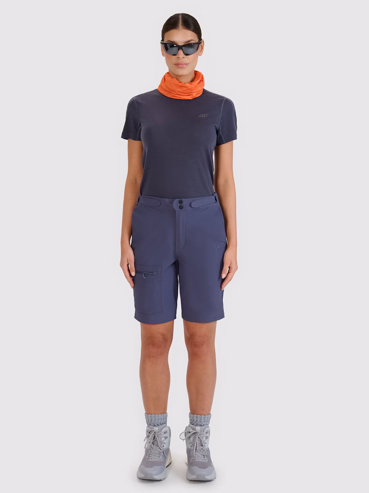 Spodenki trekkingowe szybkoschnące damskie - szare