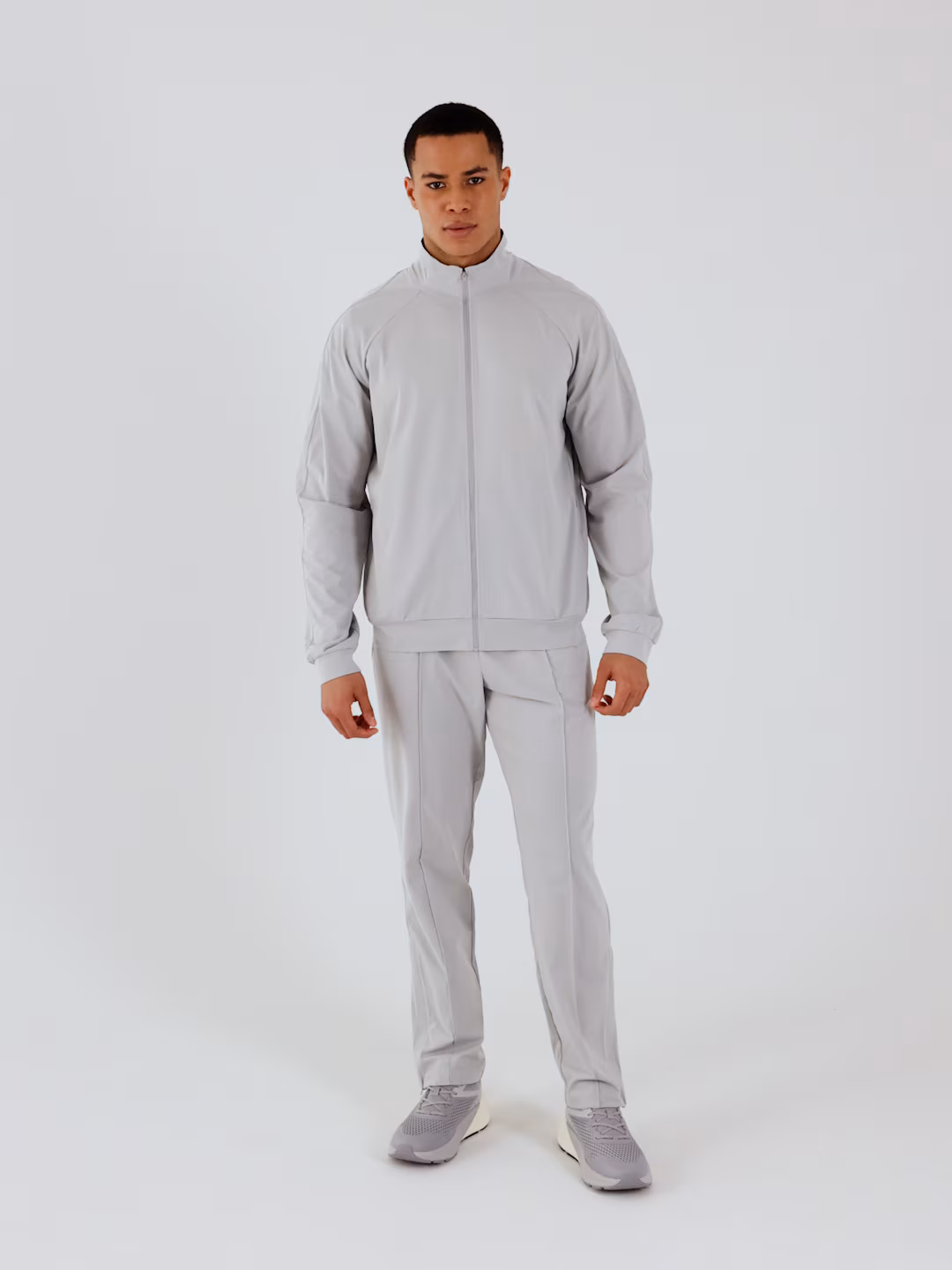 Bluza treningowa rozpinana bez kaptura męska - czarna