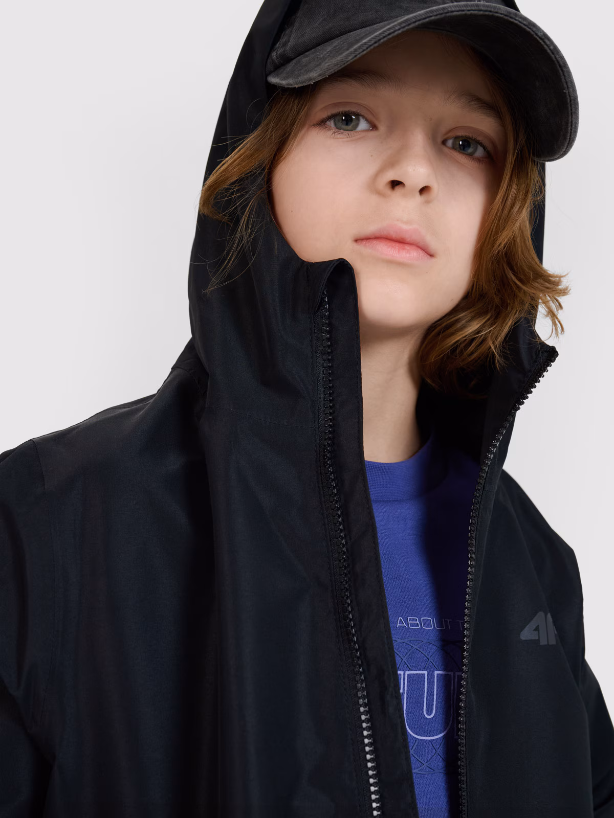 Kurtka przejściowa membrana 5000 dziecięca - czarna