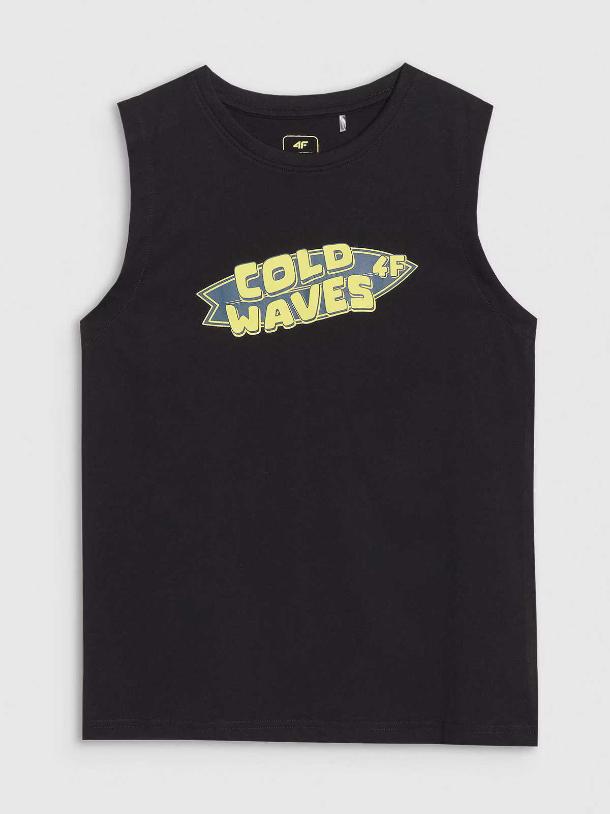 Tank top regular z nadrukiem chłopięcy - turkusowy