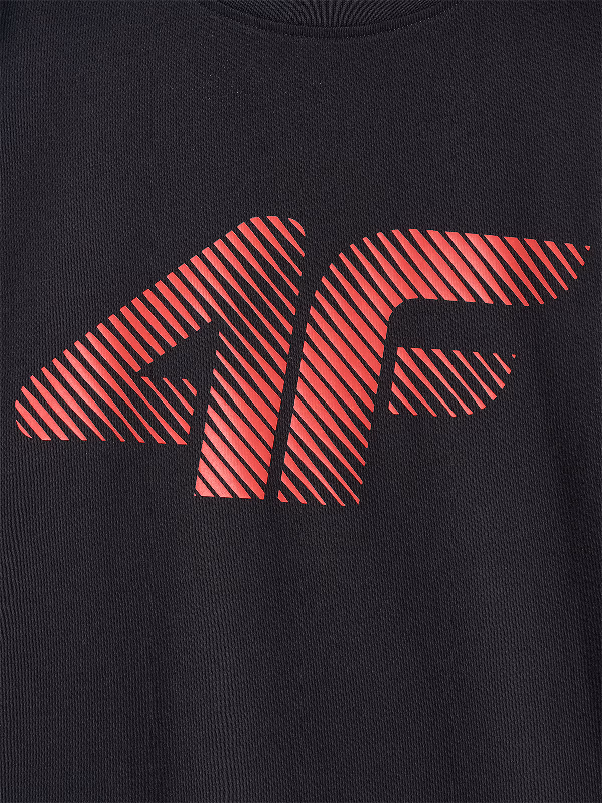 T-shirt regular z nadrukiem męski - granatowy