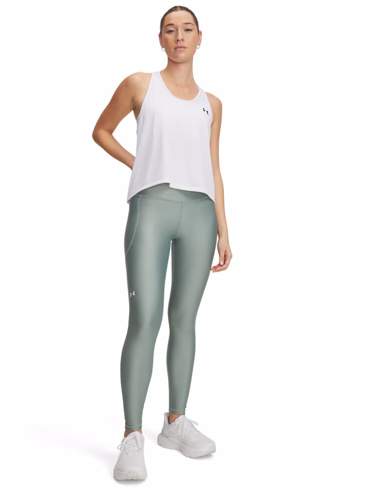 Legginsy treningowe damskie Under Armour HG Armour HiRise Leg - zielone